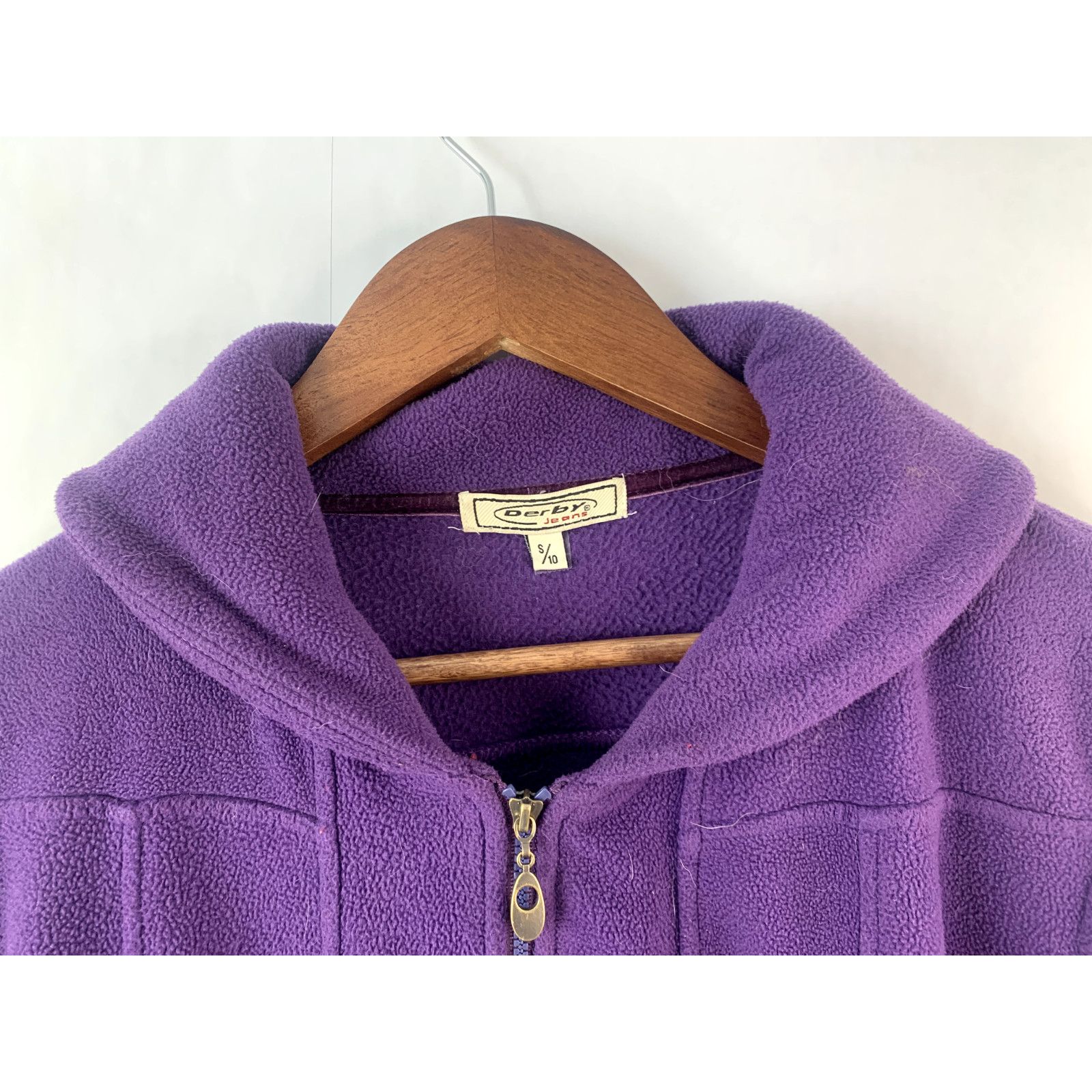 Vintage Vintage Womens Derby Jeans Fleece Jacket Full Zip 90s VTG S Size S / US 4 / IT 40 - 6 Thumbnail