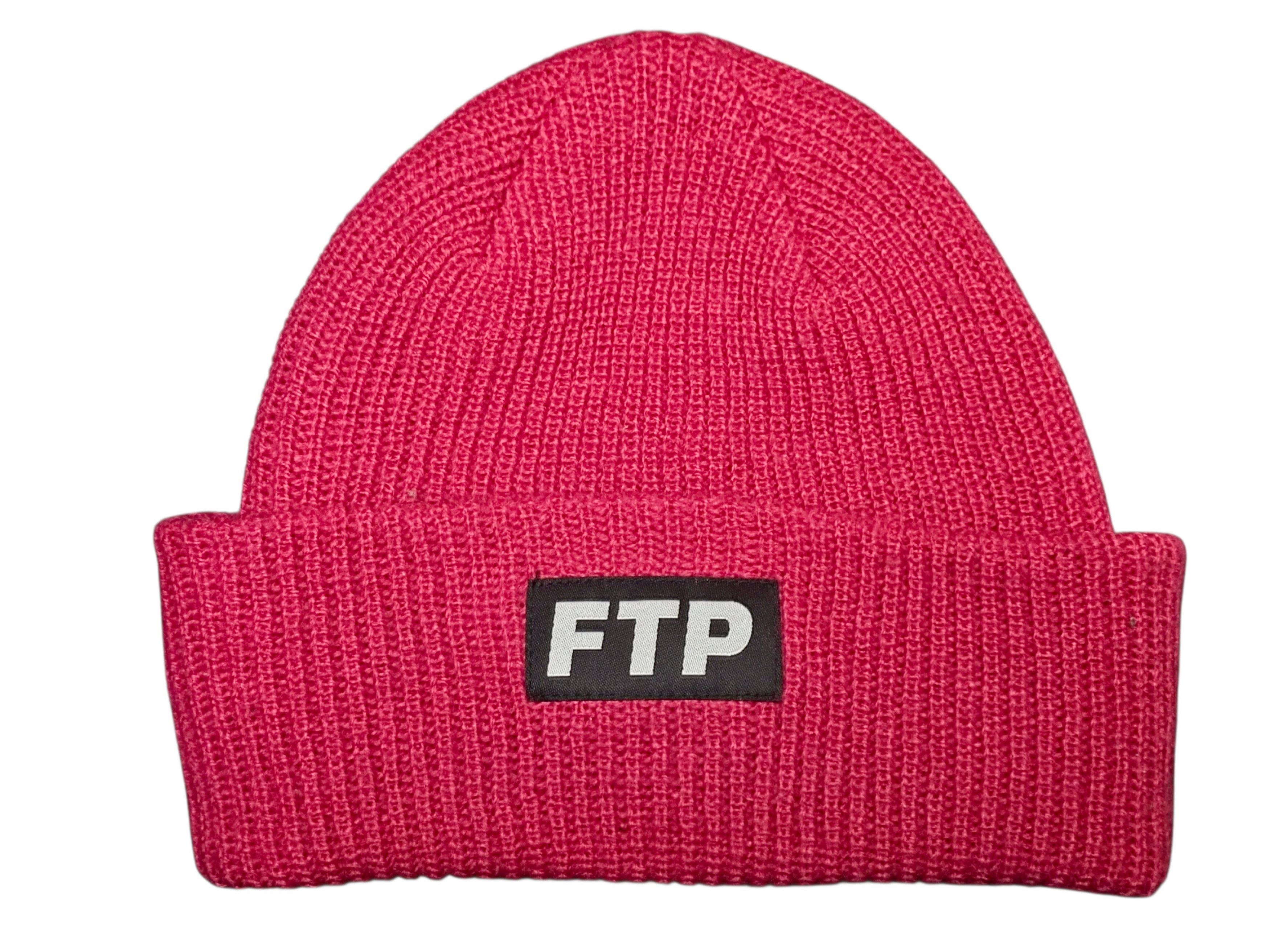 Fuck The Population FTP Logo Patch Beanie Magenta Pink Adult Size Size ONE SIZE - 1 Thumbnail