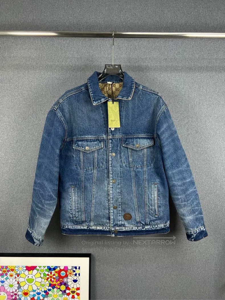 Gucci Gucci Old flower full LOGO double-sided denim jacket Size US S / EU 44-46 / 1 - 3 Thumbnail