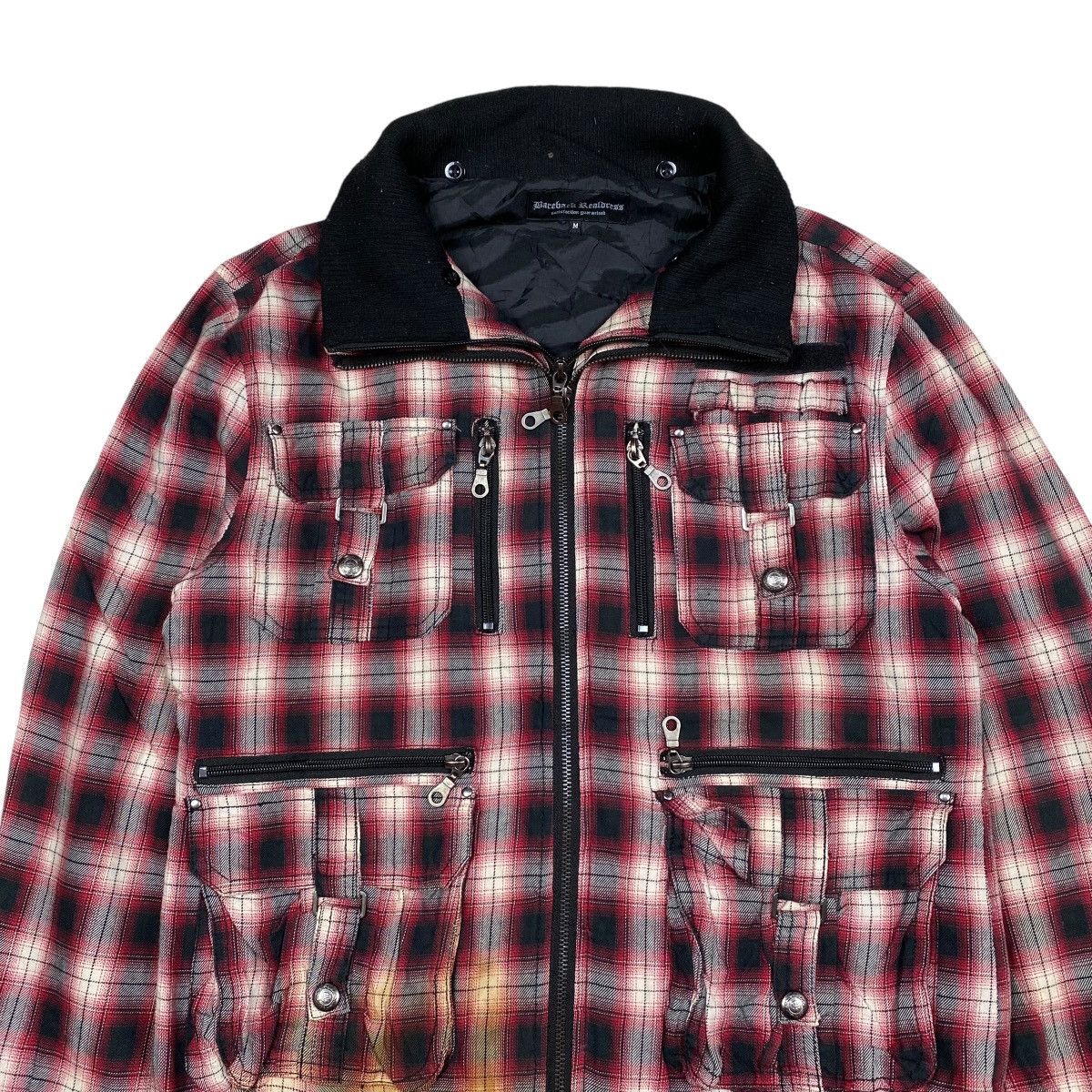 If Six Was Nine × Japanese Brand × Le Grande Bleu (L.G.B.) Bareback Realdress Shadow Plaid Bondage Cargo Jacket Size US M / EU 48-50 / 2 - 7 Thumbnail