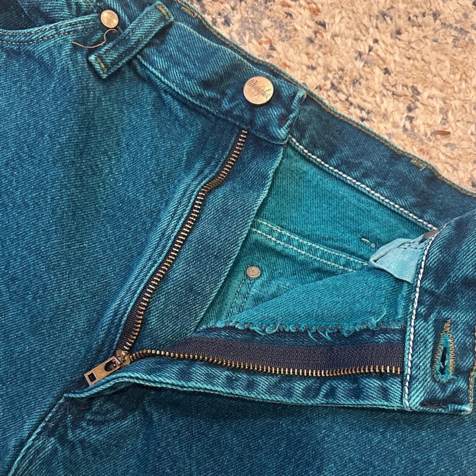 Wrangler Repurposed Vintage Dip Dyed Cut Off Wranglers Size 27" / US 4 / IT 40 - 3 Thumbnail