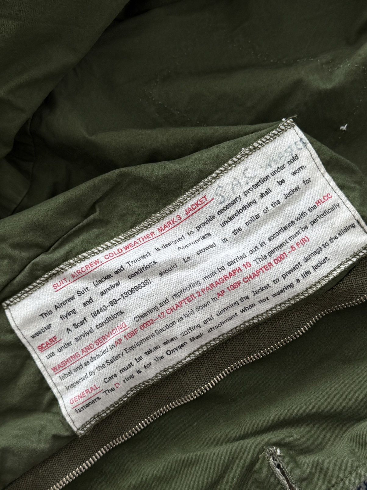 Vintage Early 1980s British Army RAF MK3 Cold Weather Flying Jacket Size US M / EU 48-50 / 2 - 11 Thumbnail