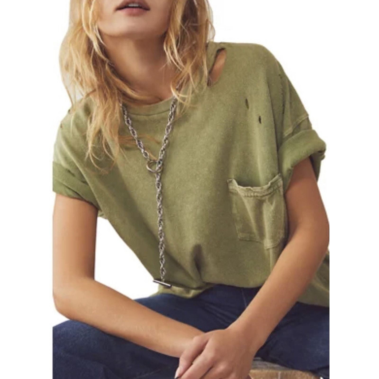 Free People Free People Rubi T-shirt Y2K oversized XS FP2836748 Size XS / US 0-2 / IT 36-38 - 1 Thumbnail