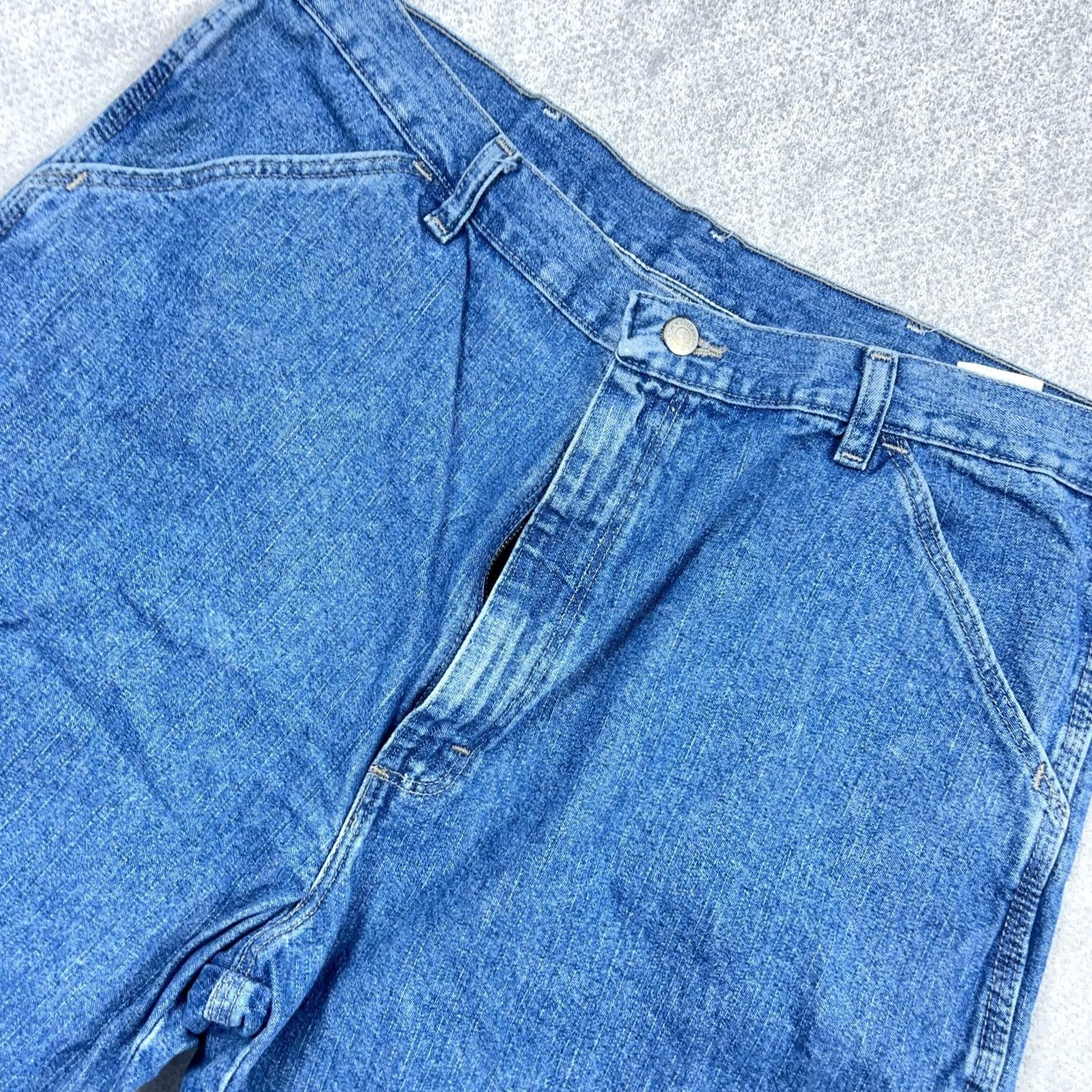 Wrangler Vintage Y2K Wrangler Shorts Men 36 Carpenter Baggy Jorts Work Wear Med Wash A94 Size US 36 / EU 52 - 3 Thumbnail