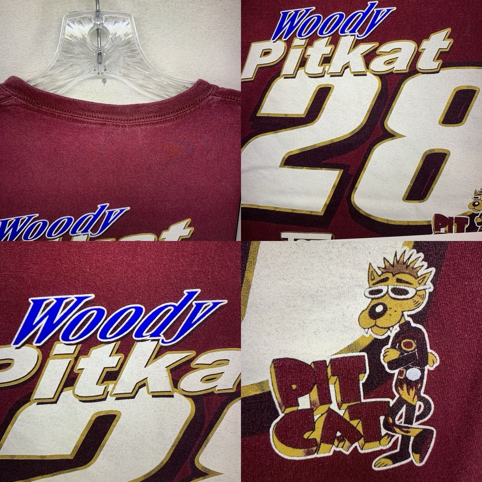 Gildan VINTAGE Gildan Stock Car T-Shirt Mens Medium Red Graphic Print Woody Pitkat #28 2000s Racing Size US M / EU 48-50 / 2 - 8 Thumbnail