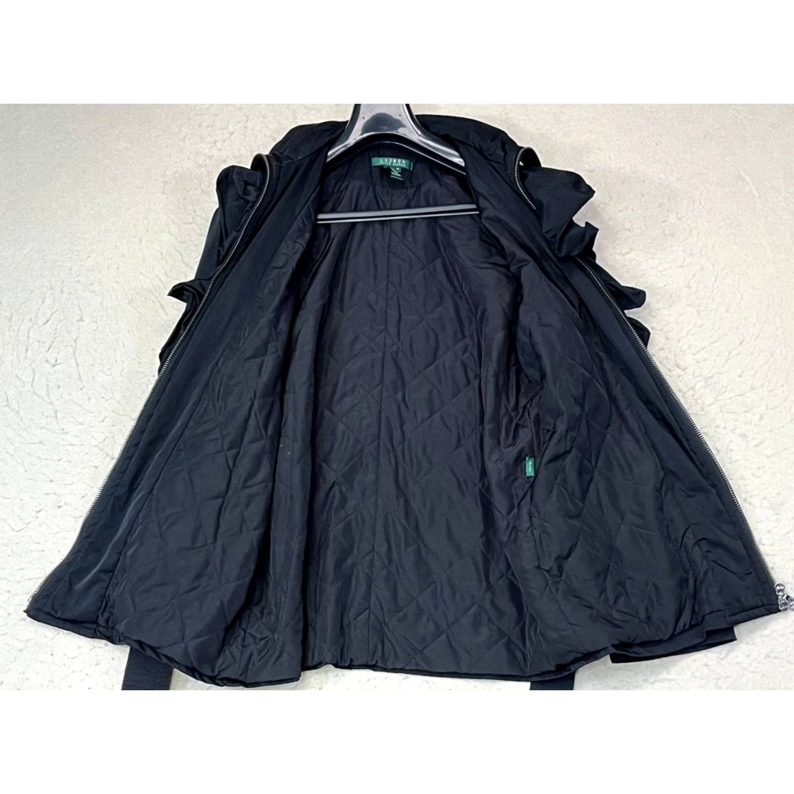Ralph Lauren Lauren Ralph Jacket Womens M Black Women Windbreaker Full Zip Ruffled Flaws Size M / US 6-8 / IT 42-44 - 6 Thumbnail