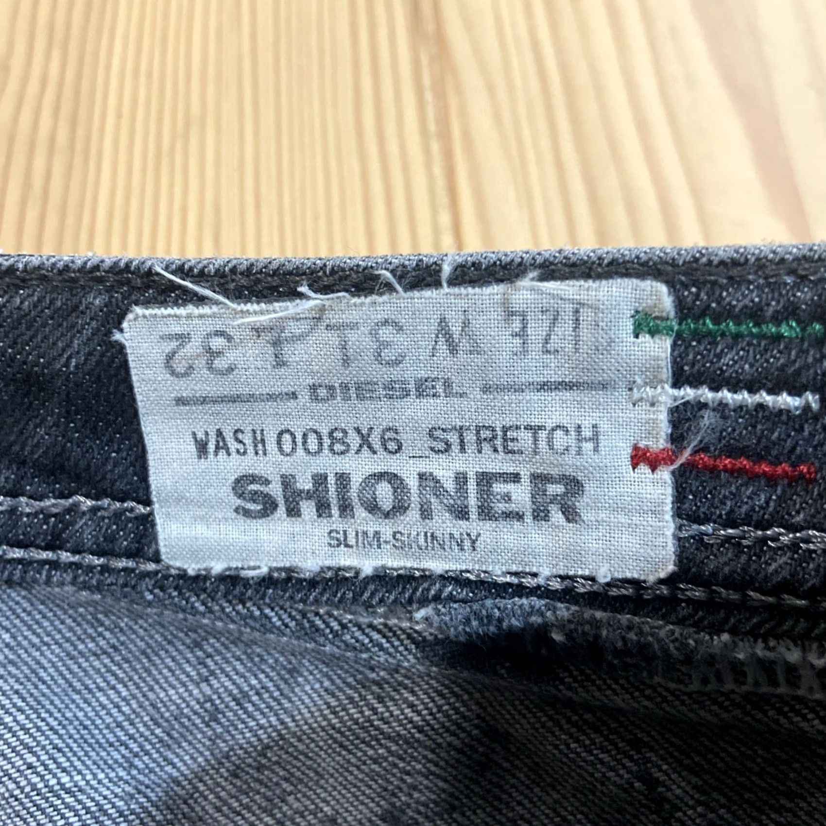 Diesel VINTAGE Diesel Shioner Slim Skinny Jeans Mens 31x32 Dark Wash Distressed Size US 31 - 3 Thumbnail