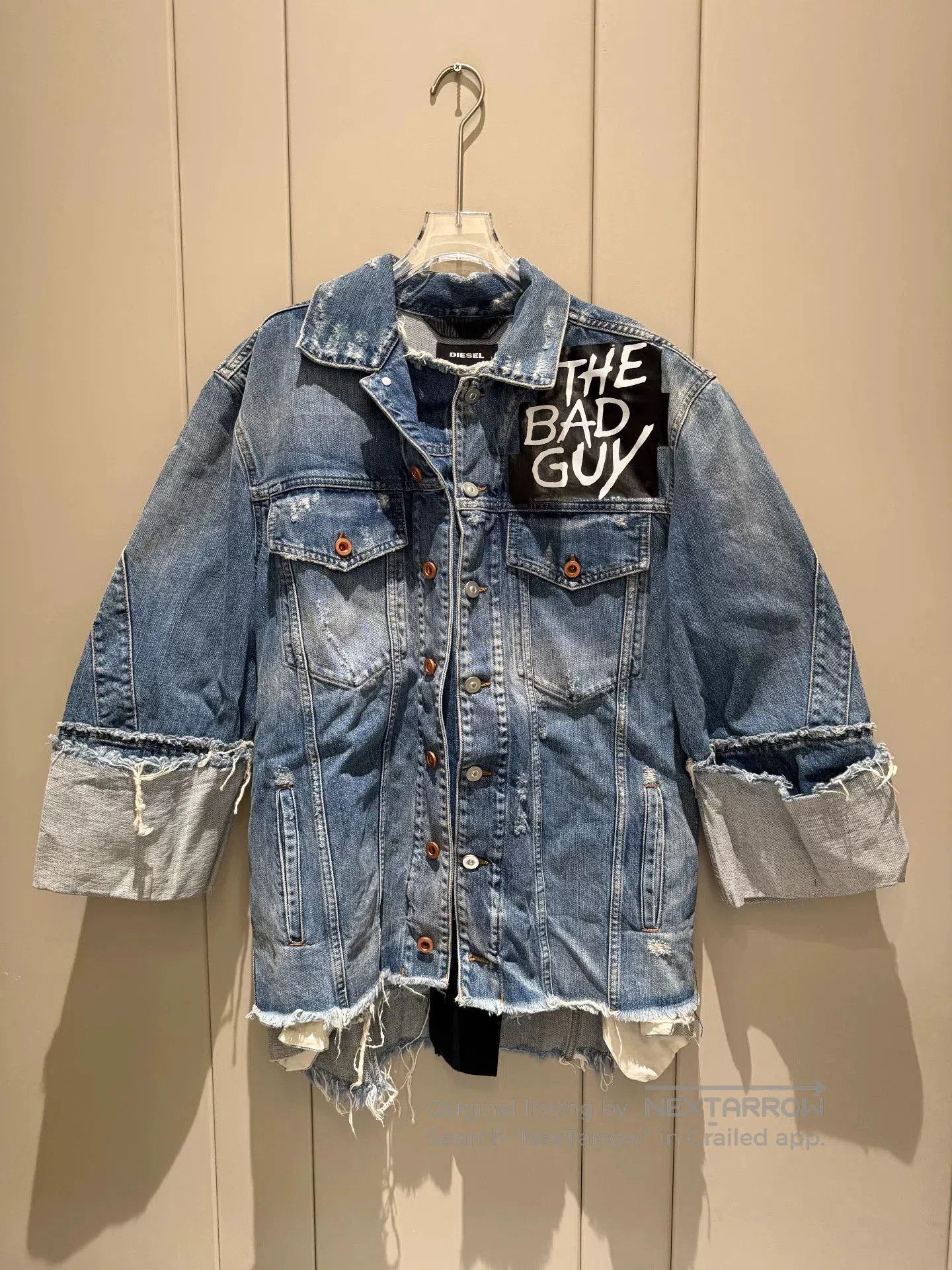 Japanese Brand Diesel Denim Jacket with Rivet Design. Size US XS / EU 42 / 0 - 1 Thumbnail
