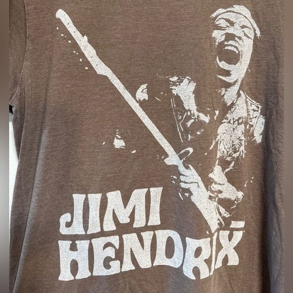 Jimi Hendrix Jimi Hendrix Graphic Band Tee Brown Size L 100% Cotton Size US L / EU 52-54 / 3 - 3 Thumbnail