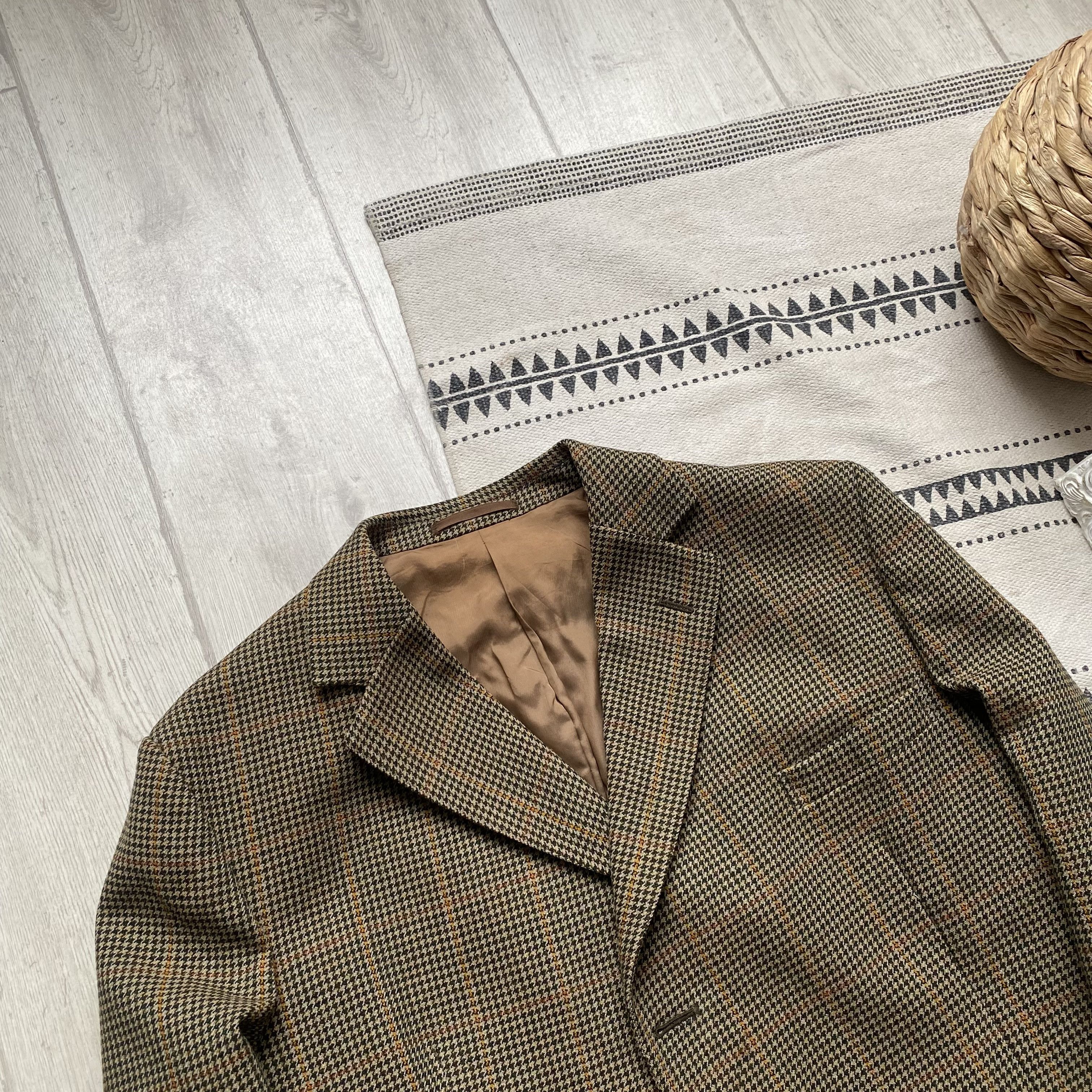 Harris Tweed Vintage 1977's Harris Tweed Style Brown Blazer coat jacket Size 50R - 2 Thumbnail