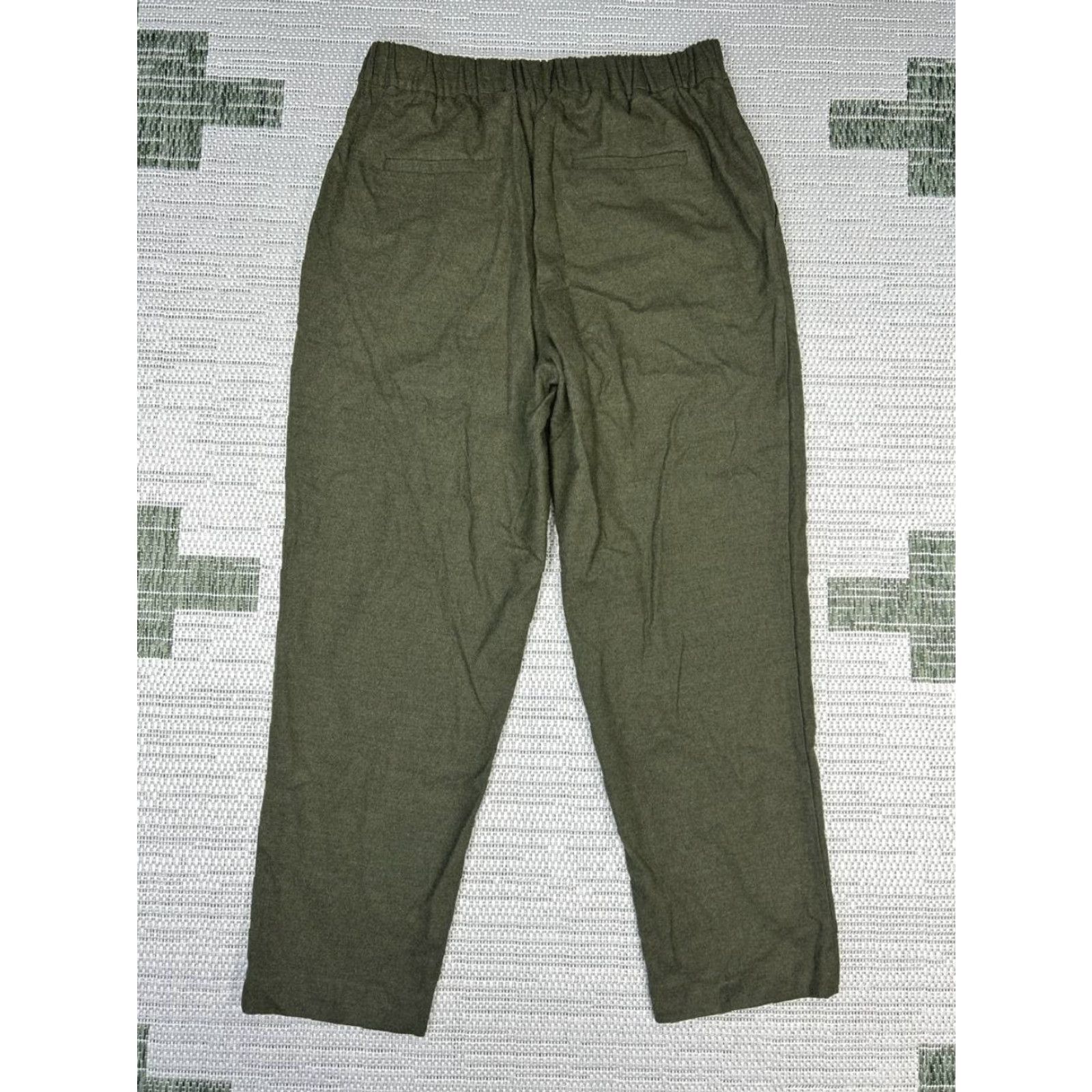 Loft Loft Pull On Tapered Leg Pants Womens Medium Green Stretch High Rise Casual New Shirt Size 32" / US 10 / IT 46 - 2 Thumbnail