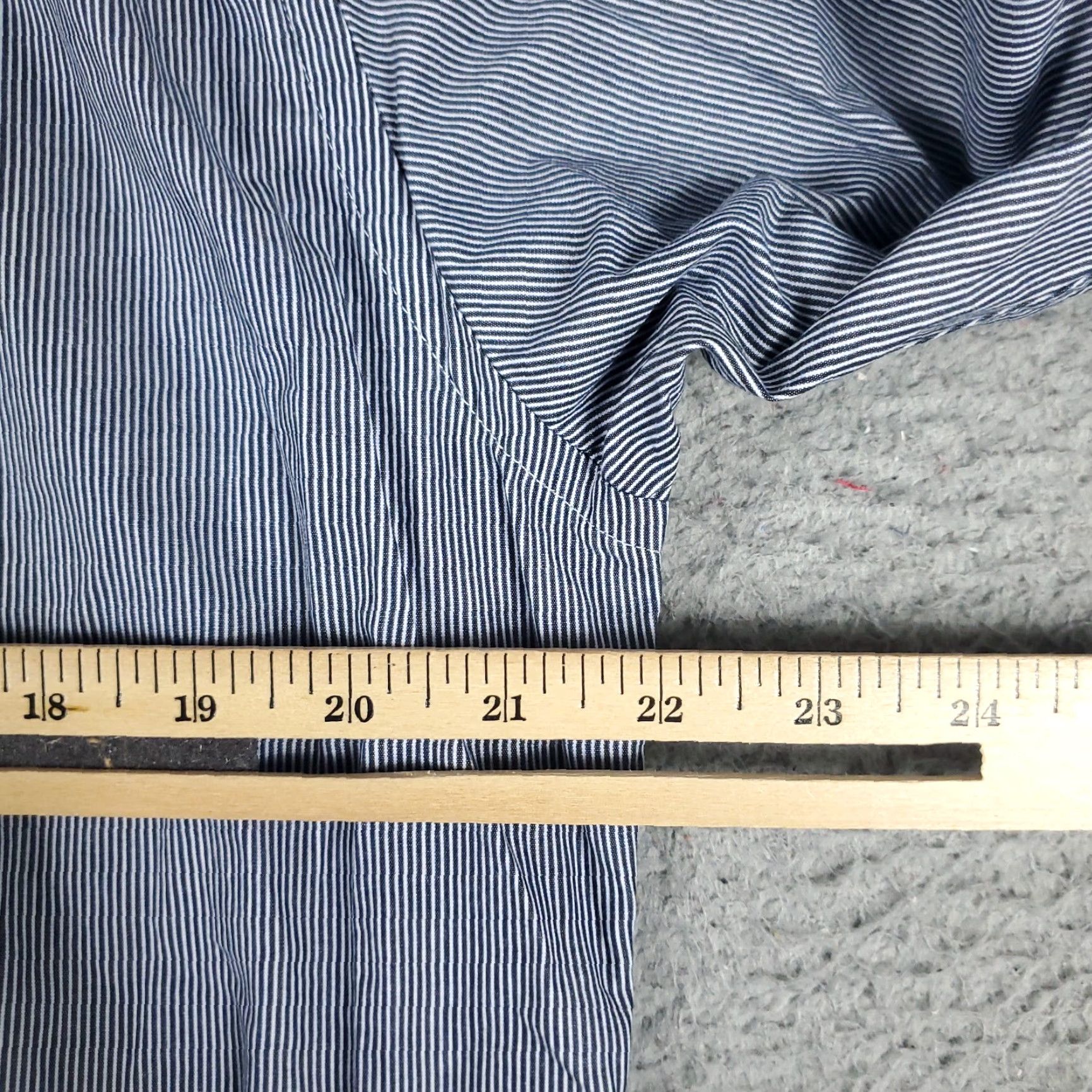 Nautica Nautica Casual Button-Up Shirt Mens Medium Blue White Striped Long Sleeve Size US M / EU 48-50 / 2 - 5 Thumbnail