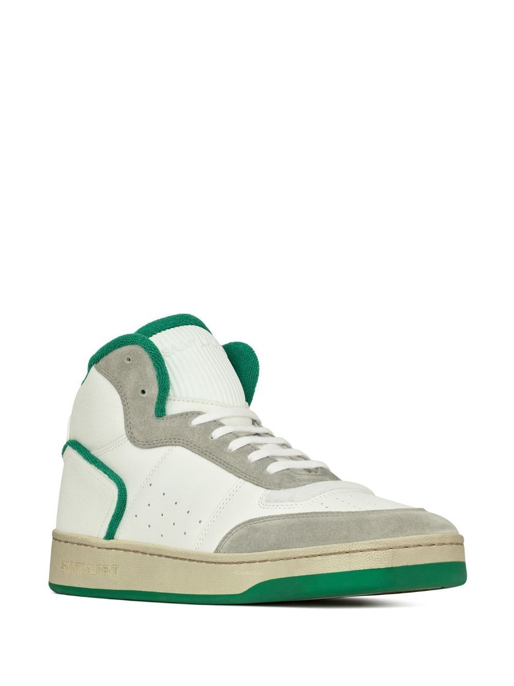 Saint Laurent Paris o1s1wg110625 SL/80 Leather Sneakers in Multicolor Size US 12 / EU 45 - 2 Thumbnail