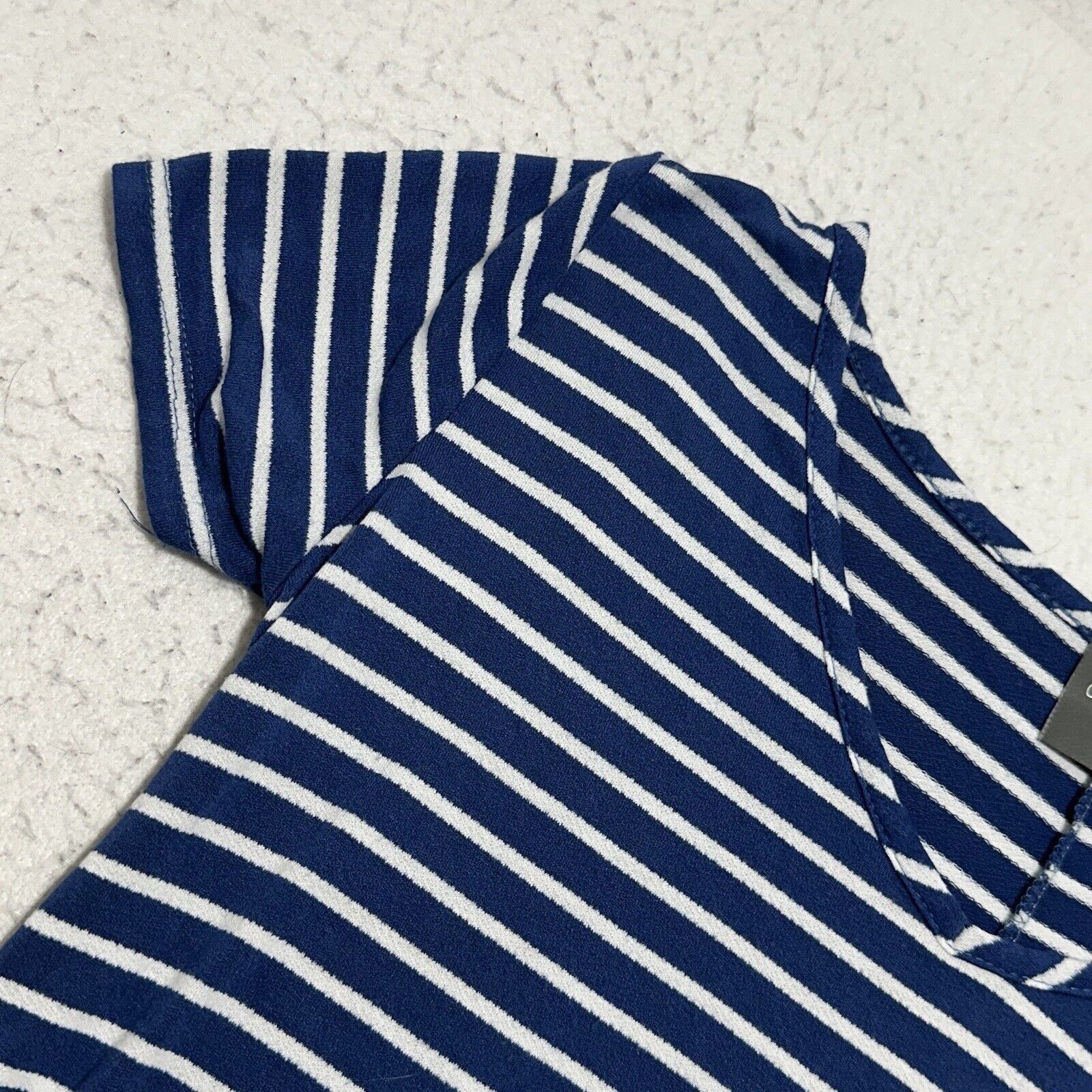 Other Olivia Rae Small Short Sleeve Shift Maxi Dress Blue Striped Size S / US 4 / IT 40 - 5 Thumbnail