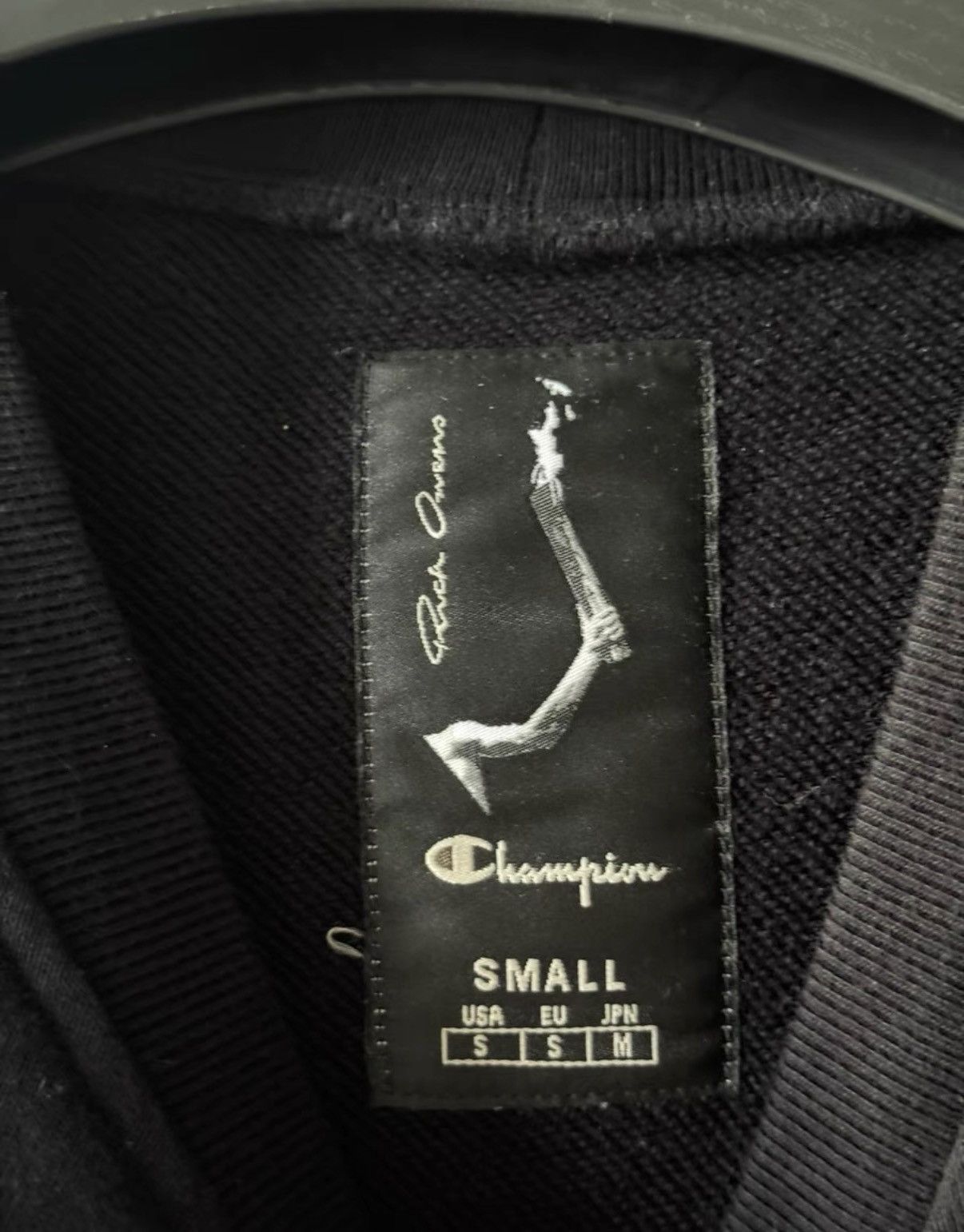 Rick Owens Rick Owens × Champion Collaboration Long Sleeve Sweatshirt Size US S / EU 44-46 / 1 - 3 Thumbnail