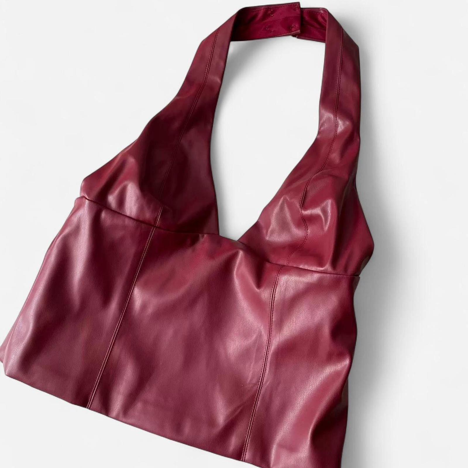 Japanese Brand Deadstock Edikted Tana Faux Leather Halter Top Size M / US 6-8 / IT 42-44 - 2 Thumbnail