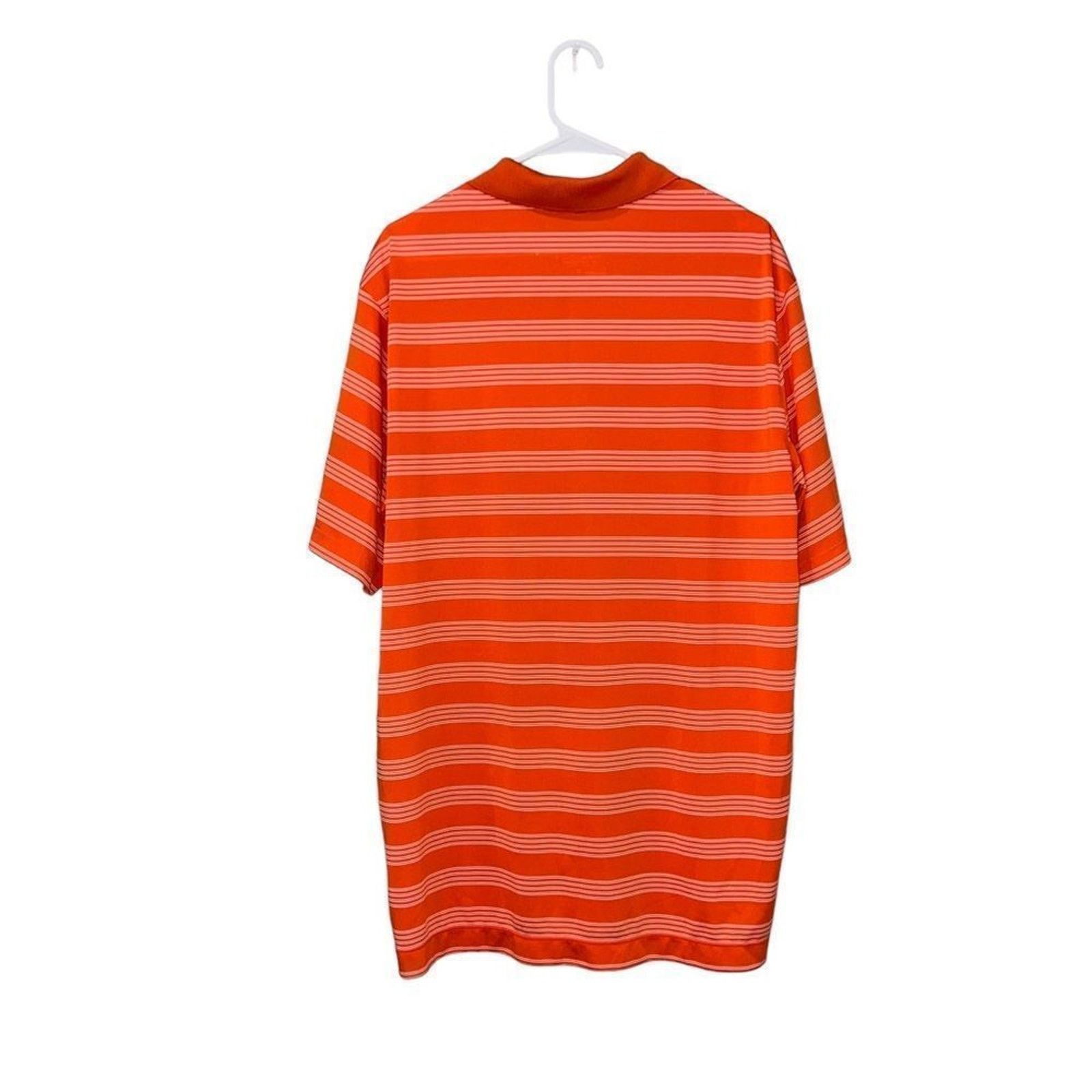 Nike Nike Golf Polo Shirt Mens XL Orange Striped Short Sleeve Size US XL / EU 56 / 4 - 5 Thumbnail