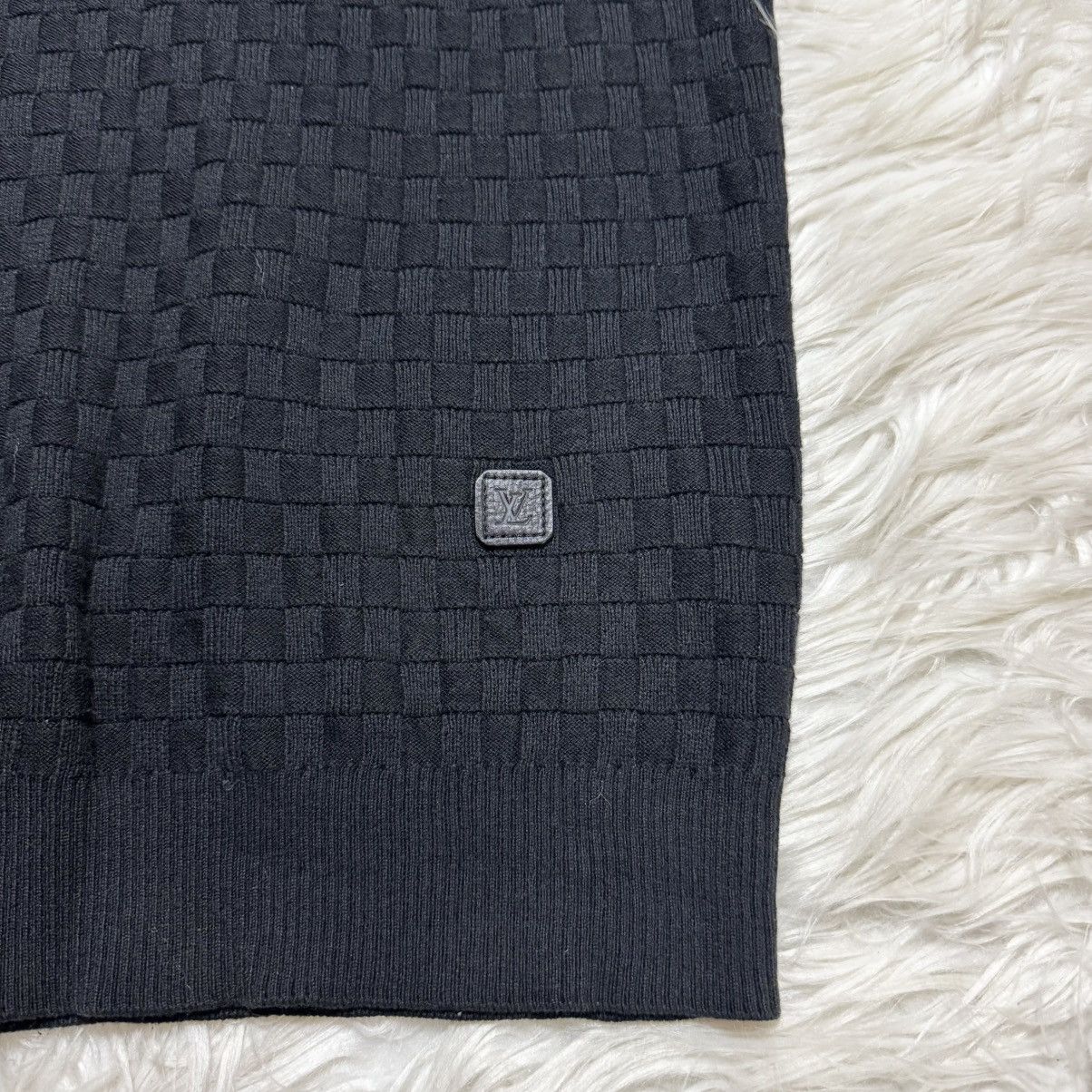 Louis Vuitton Louis Vuitton Damier Knit Sweater with LV Leather Patch, Size US M / EU 48-50 / 2 - 5 Thumbnail