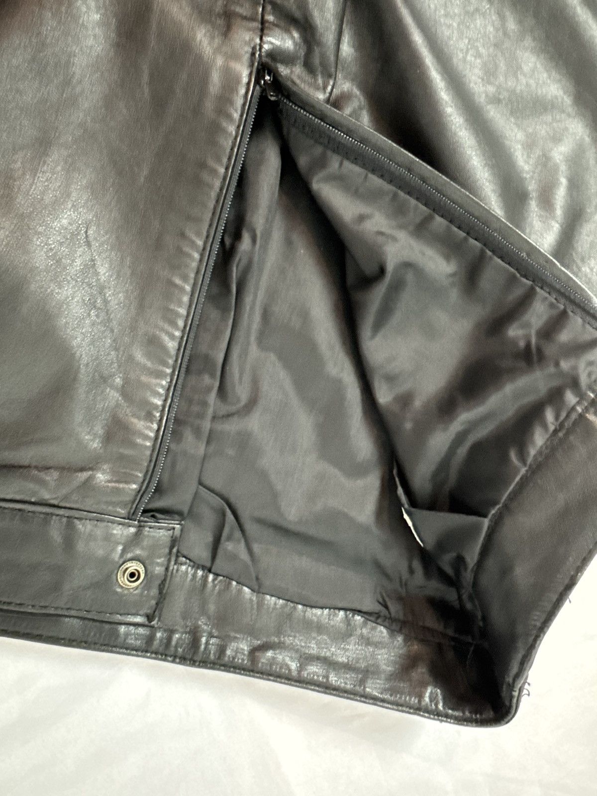 Other Vintage 80s PELLE CUIR Leather High-Waisted Pencil Skirt Size 27" / US 4 / IT 40 - 17 Thumbnail