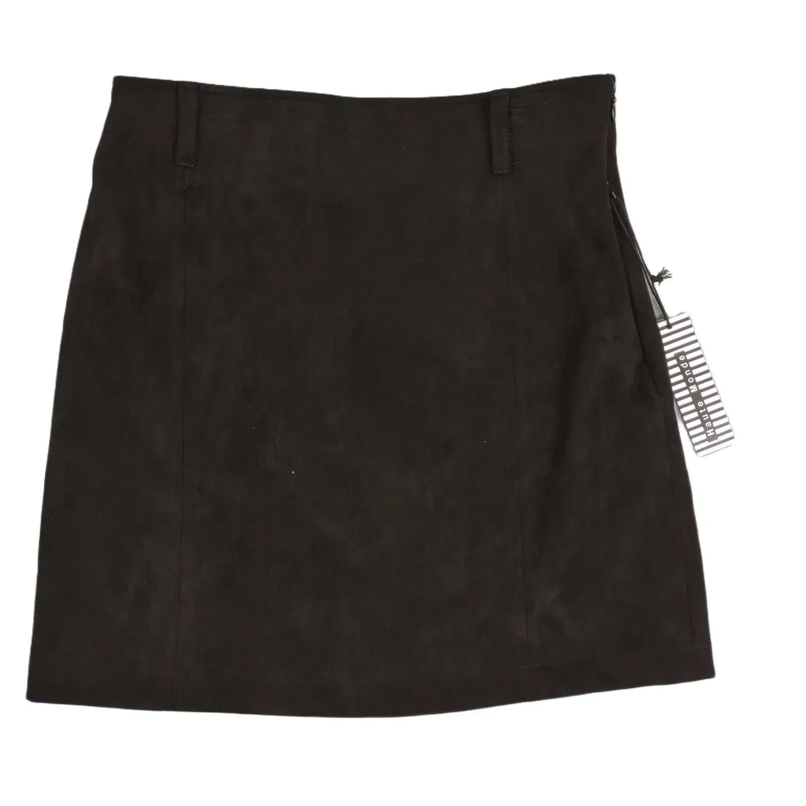 Other HAUTE MONDE Black Faux Suede Stretch Mini Skirt, NWT Size 28" / US 6 / IT 42 - 1 Thumbnail