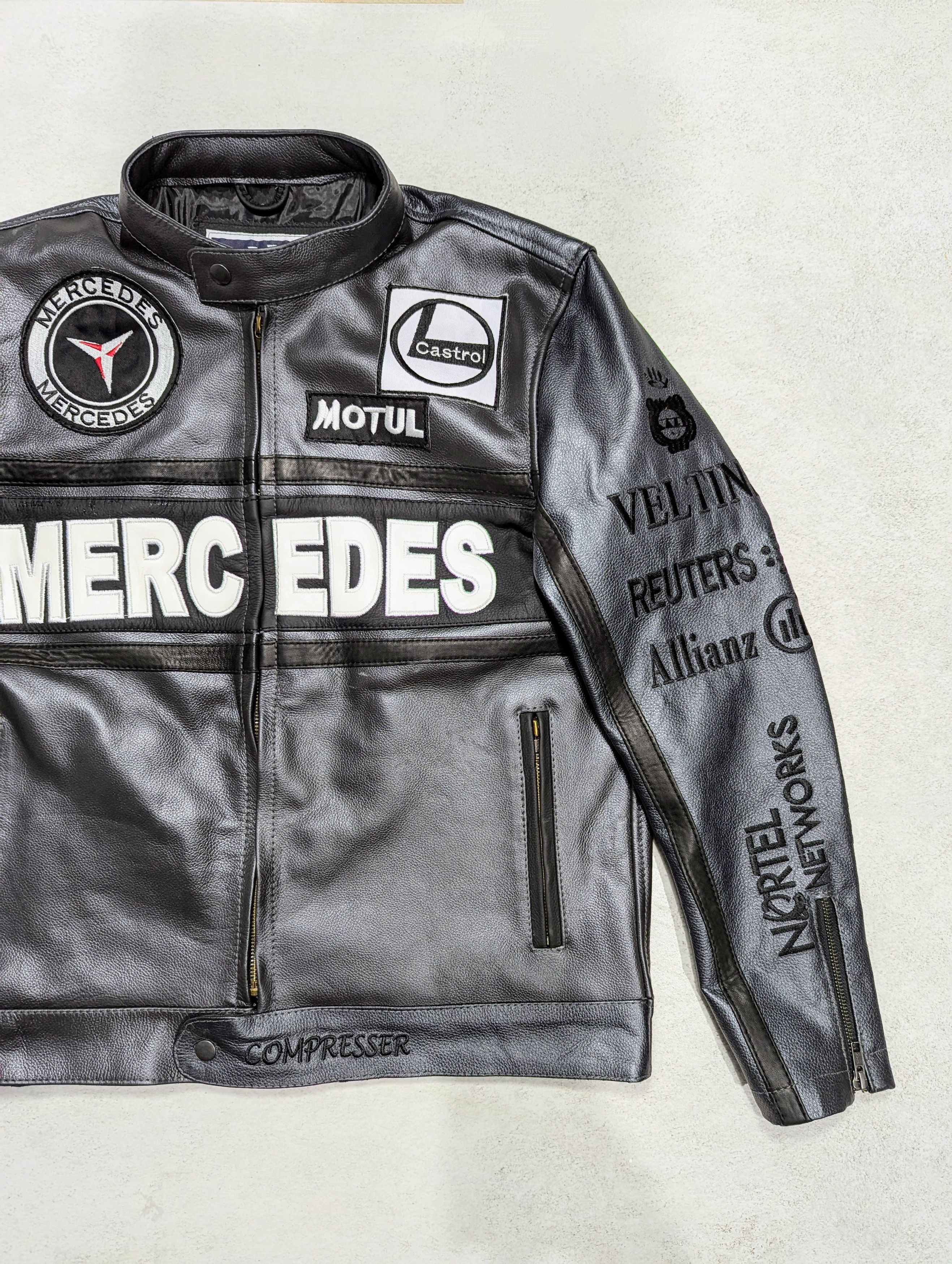 Mercedes-Benz 🔥 Mercedes 🔥 Benz LEATHER JACKET STREETWEAR Size US M / EU 48-50 / 2 - 4 Thumbnail