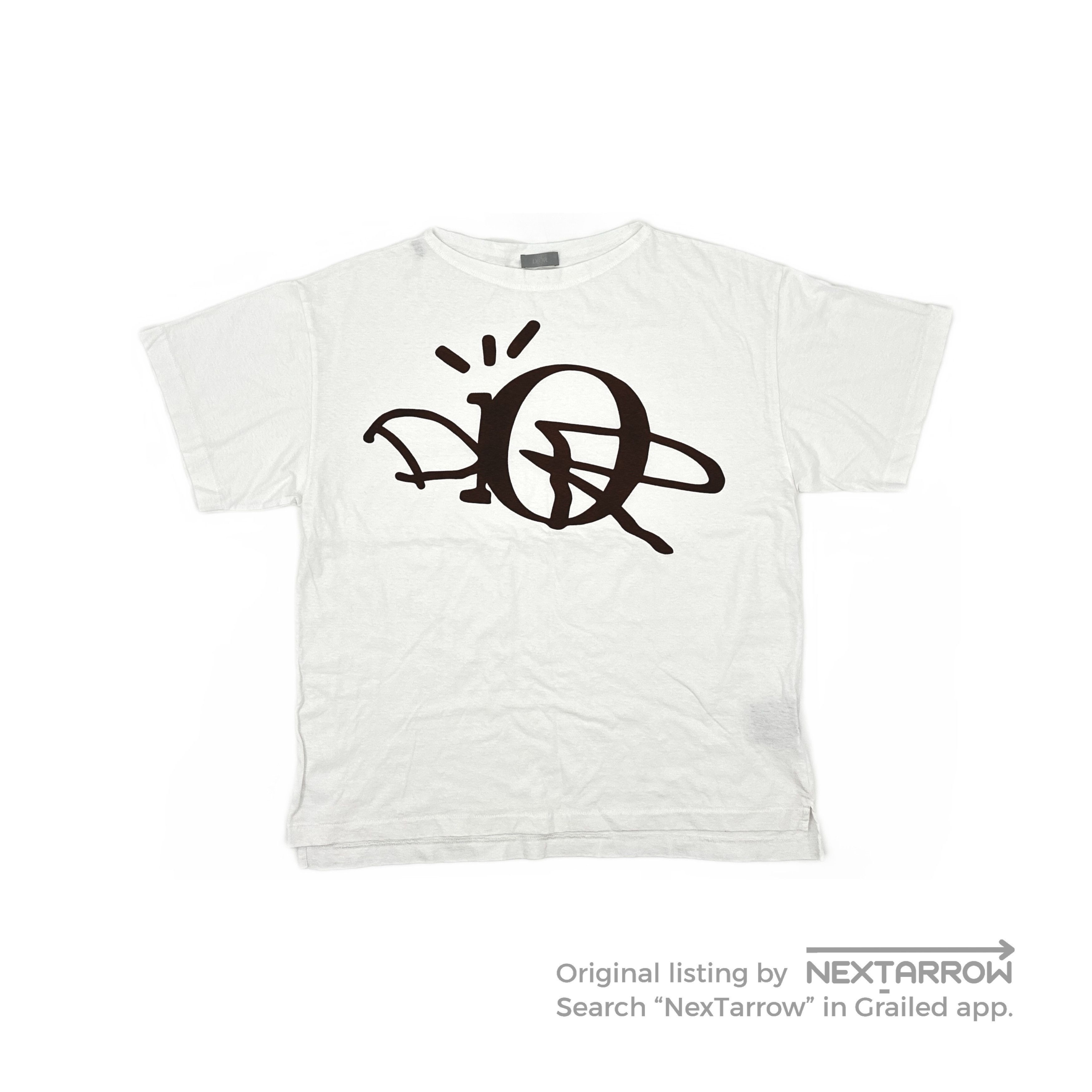 Dior × Hedi Slimane Original Dior Homme AW04 e white t-shirt size