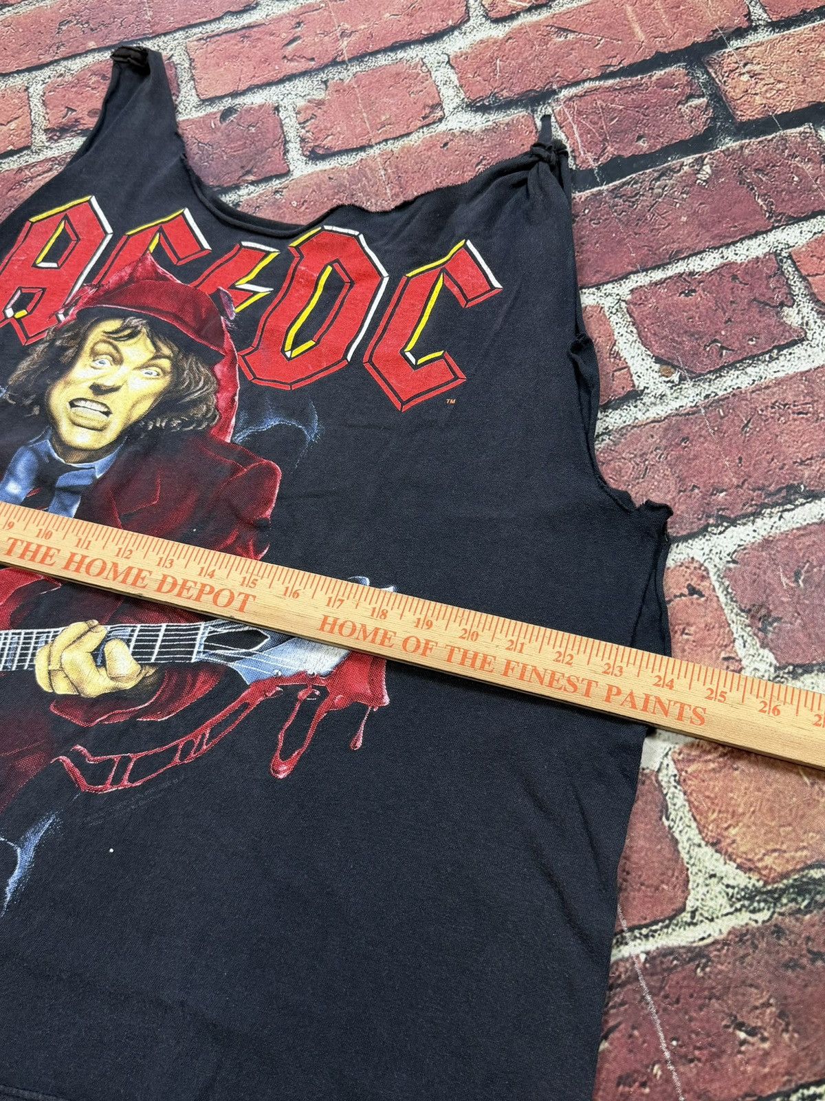 Brockum Vintage ACDC 90s Ballbreaker Band Tee Chopped Sleeves Size US XL / EU 56 / 4 - 12 Thumbnail