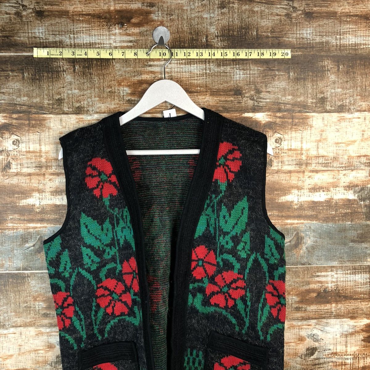 Vintage Vintage art Japan green Vest Knitwear #A1797 Size US M / EU 48-50 / 2 - 2 Thumbnail