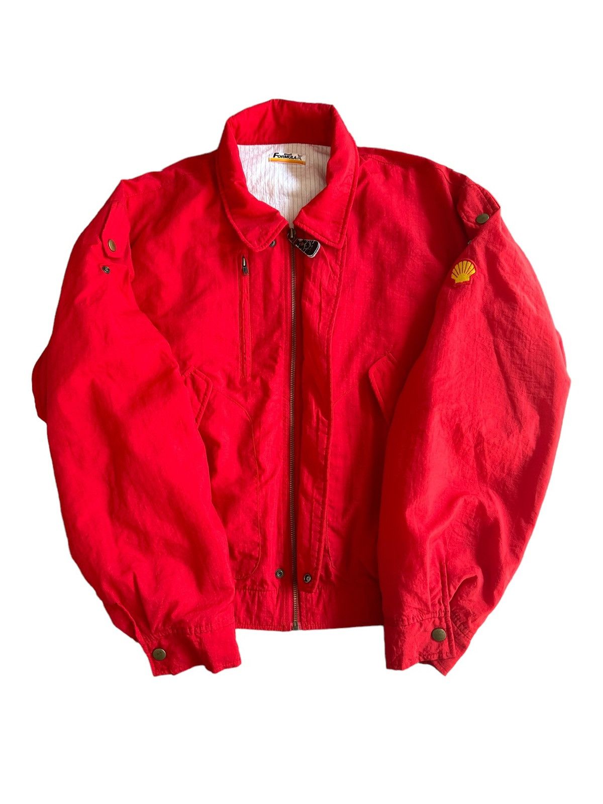 Vintage 80's vintage SHELL Formula X promo bomber jacket Size US L / EU 52-54 / 3 - 2 Thumbnail