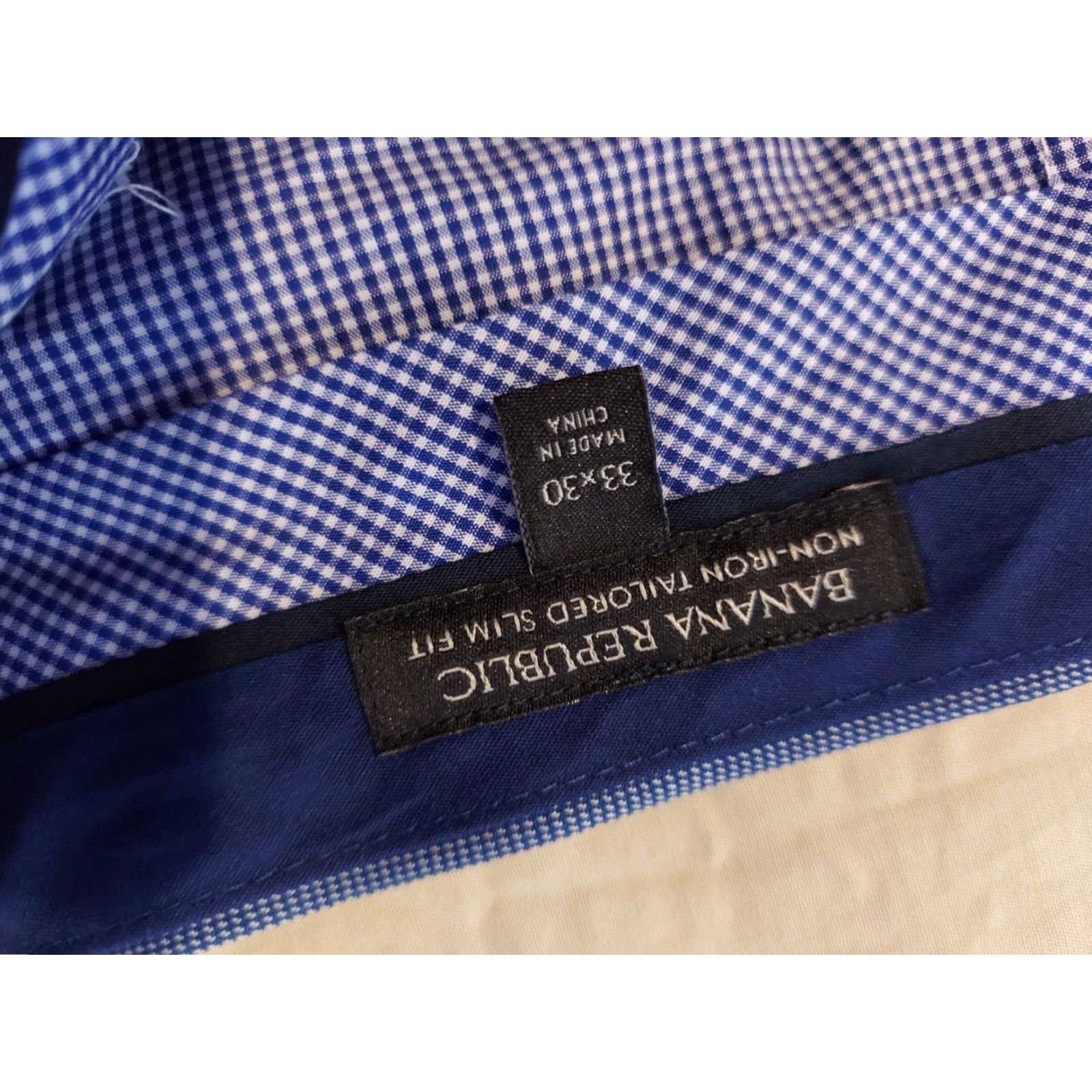 Banana Republic Banana Republic Pants Mens Dress Chinos 33x30 33x29 Blue Wool Cotton Flat Front Slas... Size US 33 - 4 Thumbnail