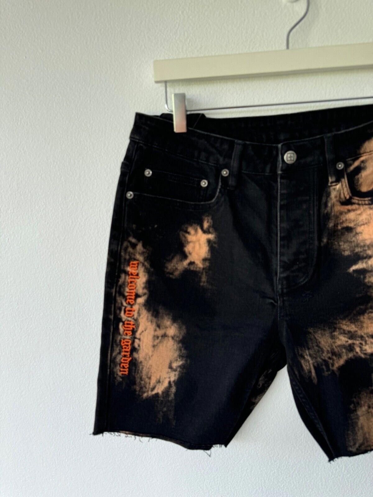 Ksubi new Ksubi mens denim jean short 32 chopper black hellfire Size US 32 / EU 48 - 2 Thumbnail