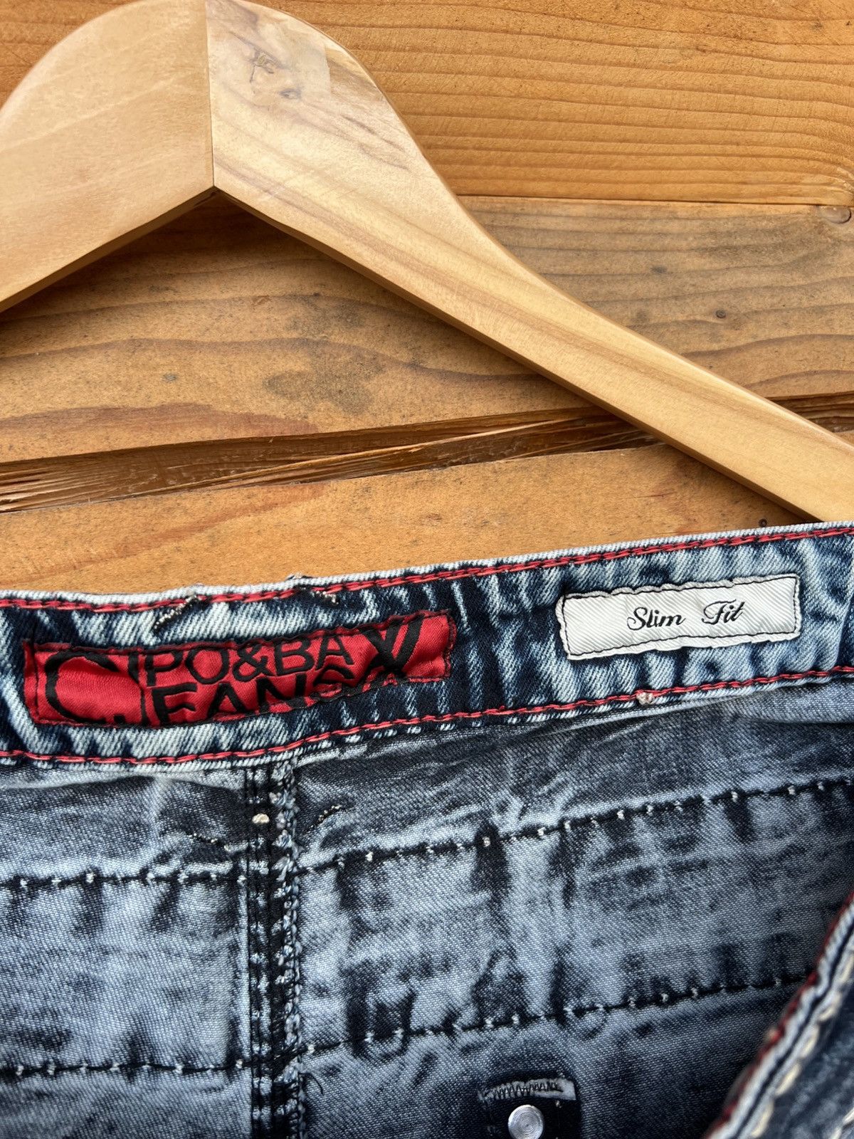 If Six Was Nine AVANT GARDE Y2K DENIM PANTS CIPO & BAXX SLIM FIT DOUBLE KNEE Size US 32 / EU 48 - 9 Thumbnail
