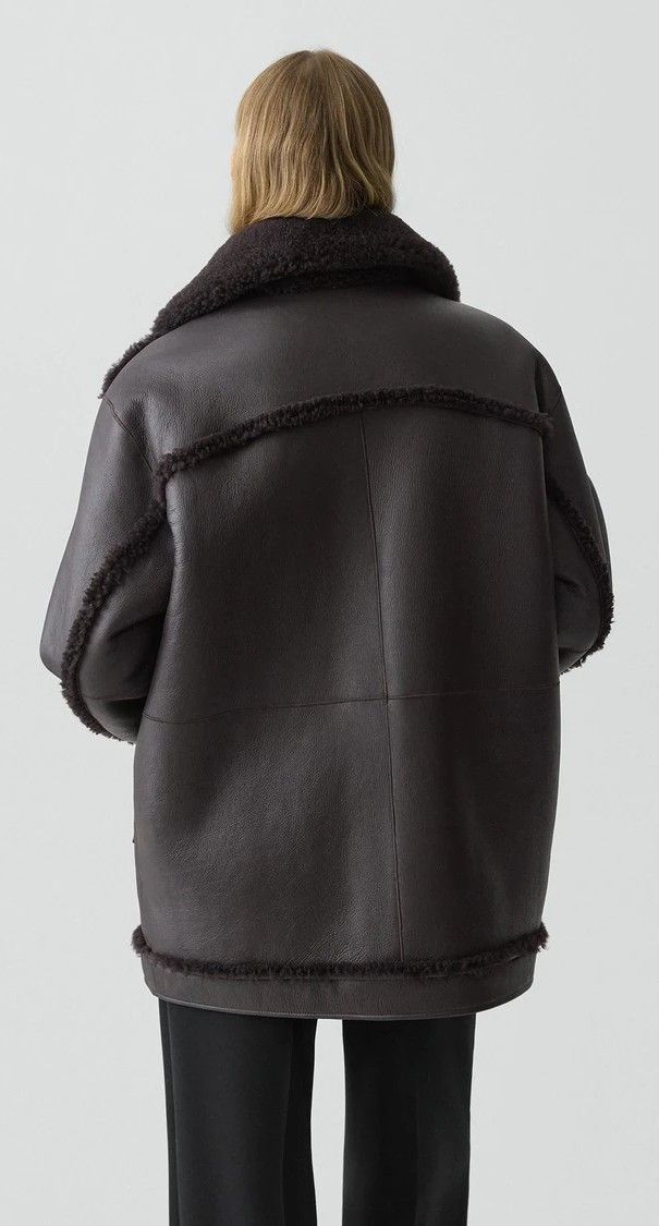 Theory Theory Cacao Aero Shearling Coat Size M / US 6-8 / IT 42-44 - 9 Thumbnail