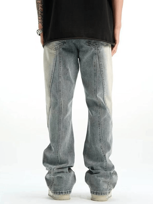 Japanese Brand × Jean White gradient washed vintage light blue jeans on both sides Size US 32 / EU 48 - 4 Thumbnail