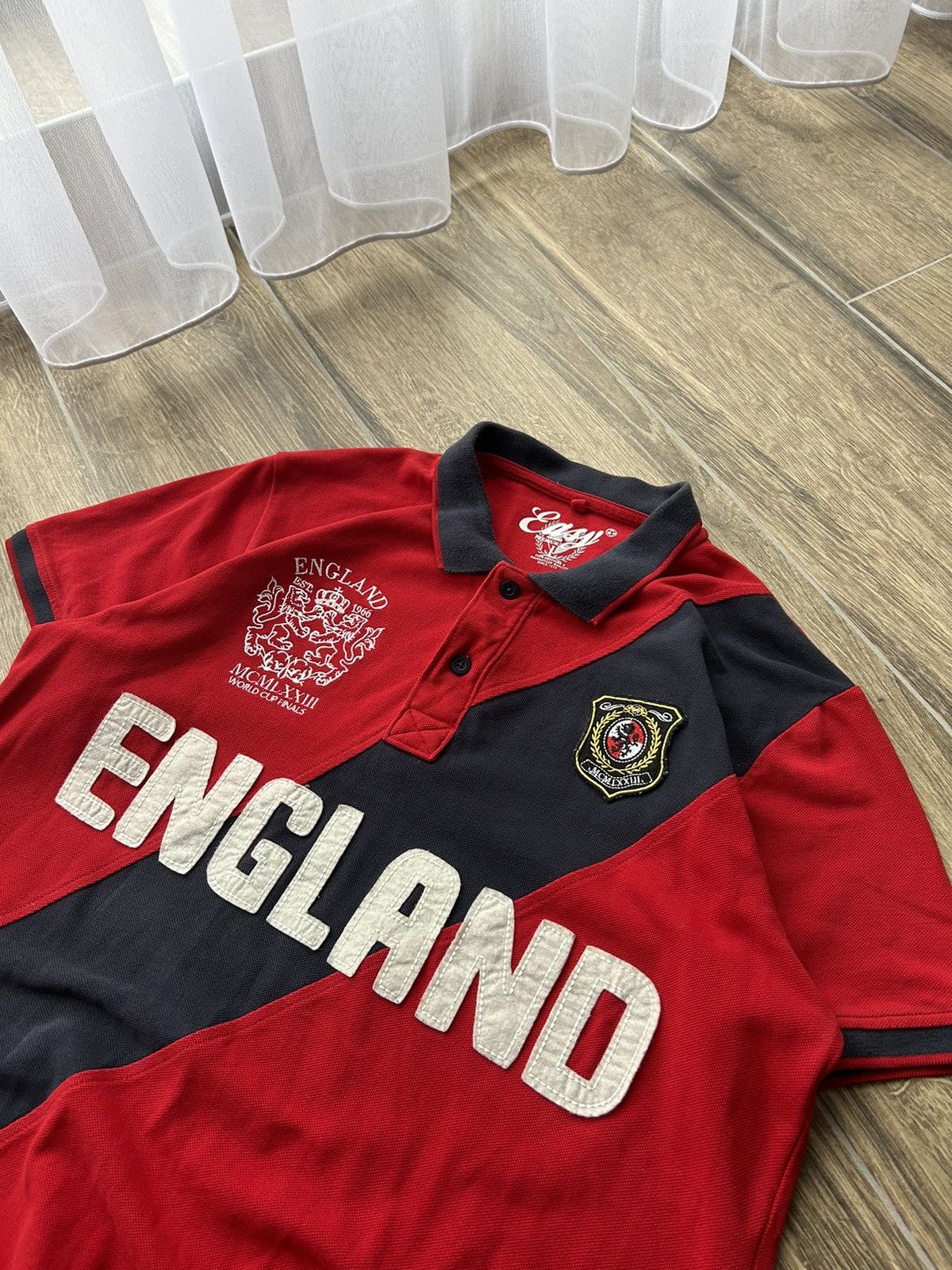 Vintage Vintage England Rugby polos shirt big logo mens Size US L / EU 52-54 / 3 - 2 Thumbnail