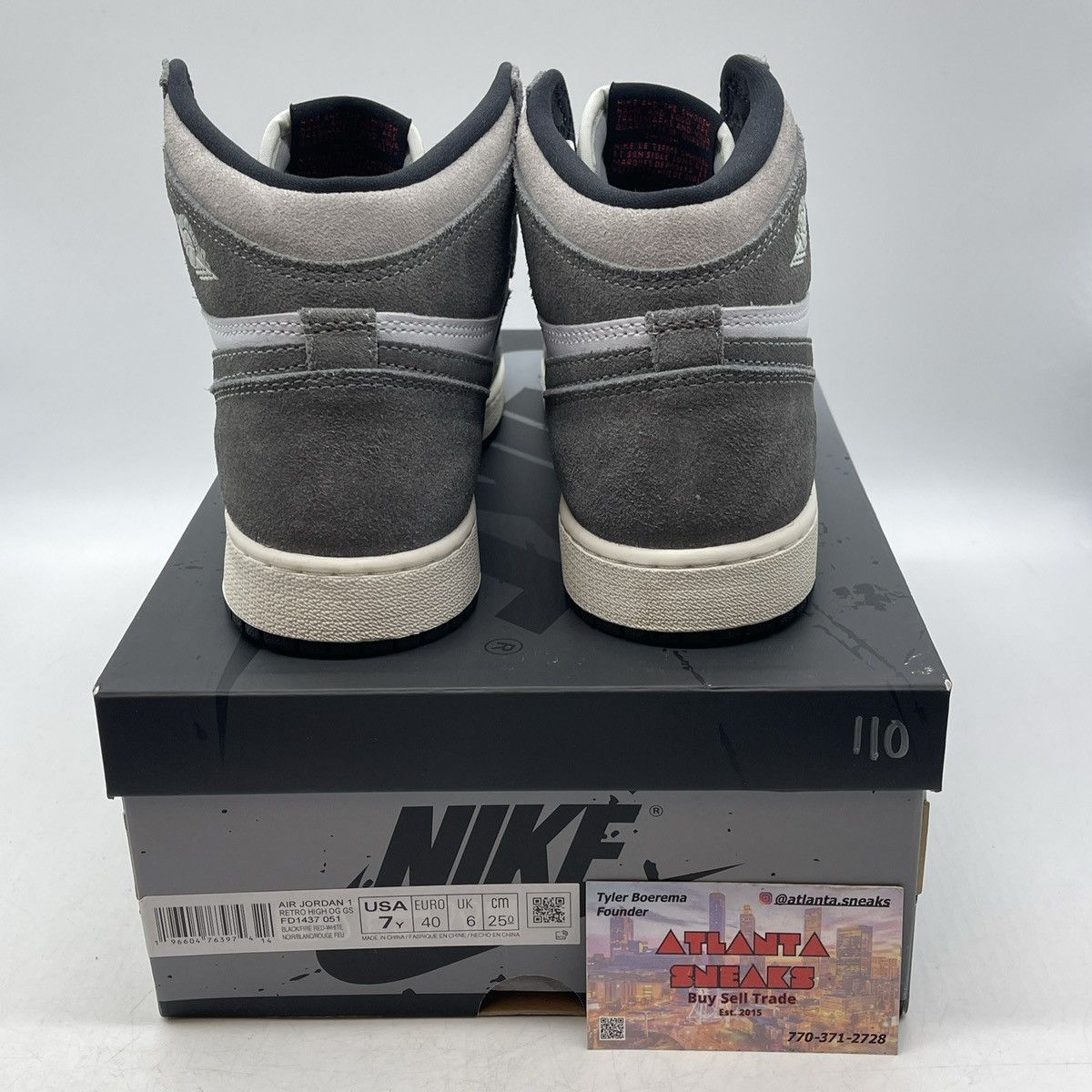 Jordan Brand Air Jordan 1 high washed black Size US 7 / EU 40 - 3 Thumbnail