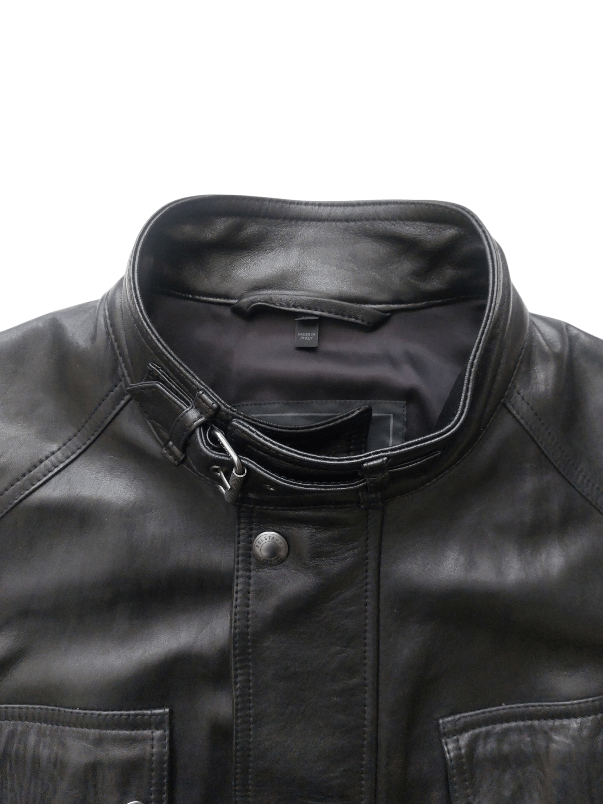 Belstaff Belstaff Woodbridge Black Leather Jacket Size US XL / EU 56 / 4 - 4 Thumbnail