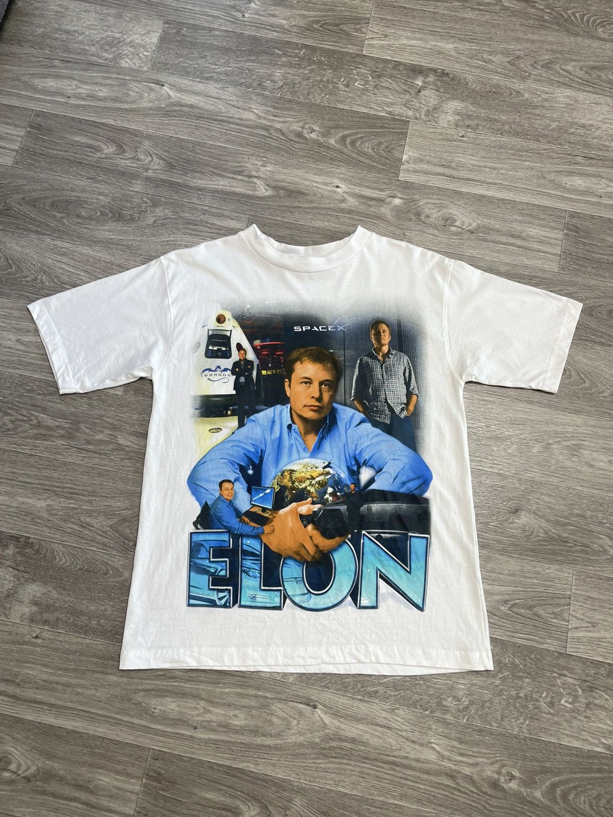 MARINO MORWOOD イーロンマスクTシャツ サイズM 極美品 MARINO MORWOOD イーロンマスク ビッグプリントTシャツ L
