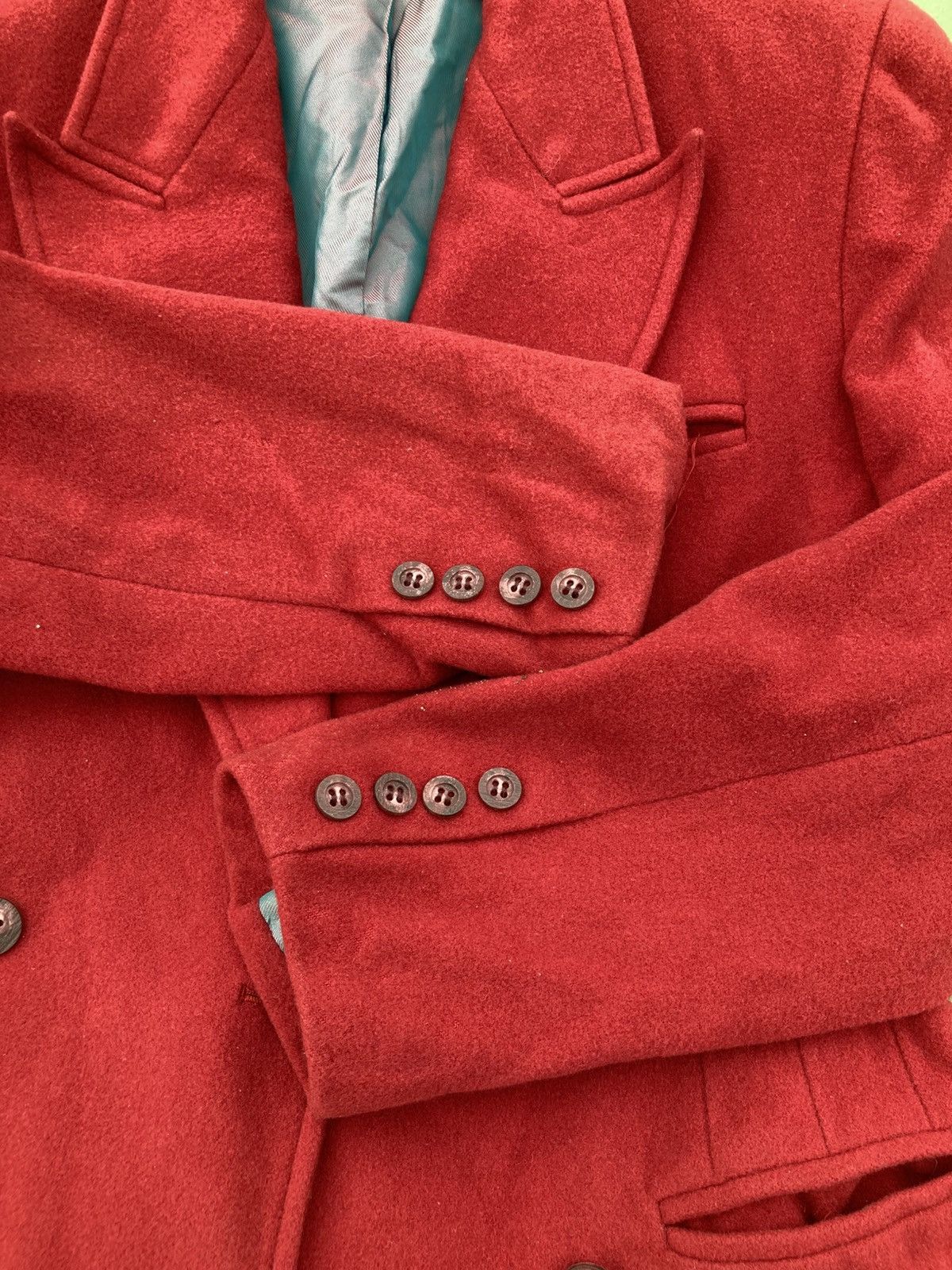Japanese Brand Arrston Volaju Kohshin Satoh Avant Garde Red Wool Blazer Size M / US 6-8 / IT 42-44 - 10 Thumbnail