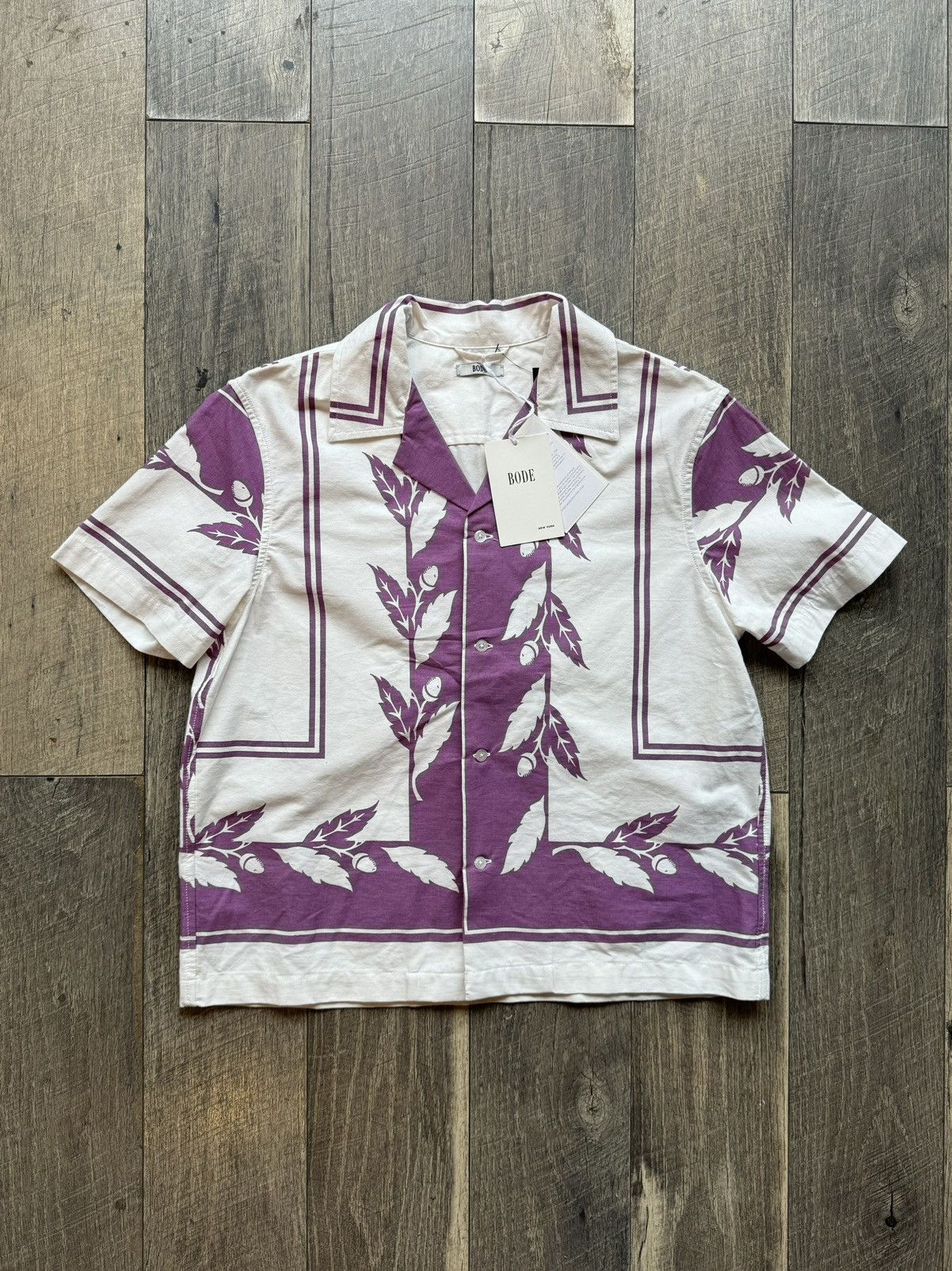 Bode Bode Inverse Acorn SS Button Up Shirt FW22 New - M/L Size US L / EU 52-54 / 3 - 1 Thumbnail
