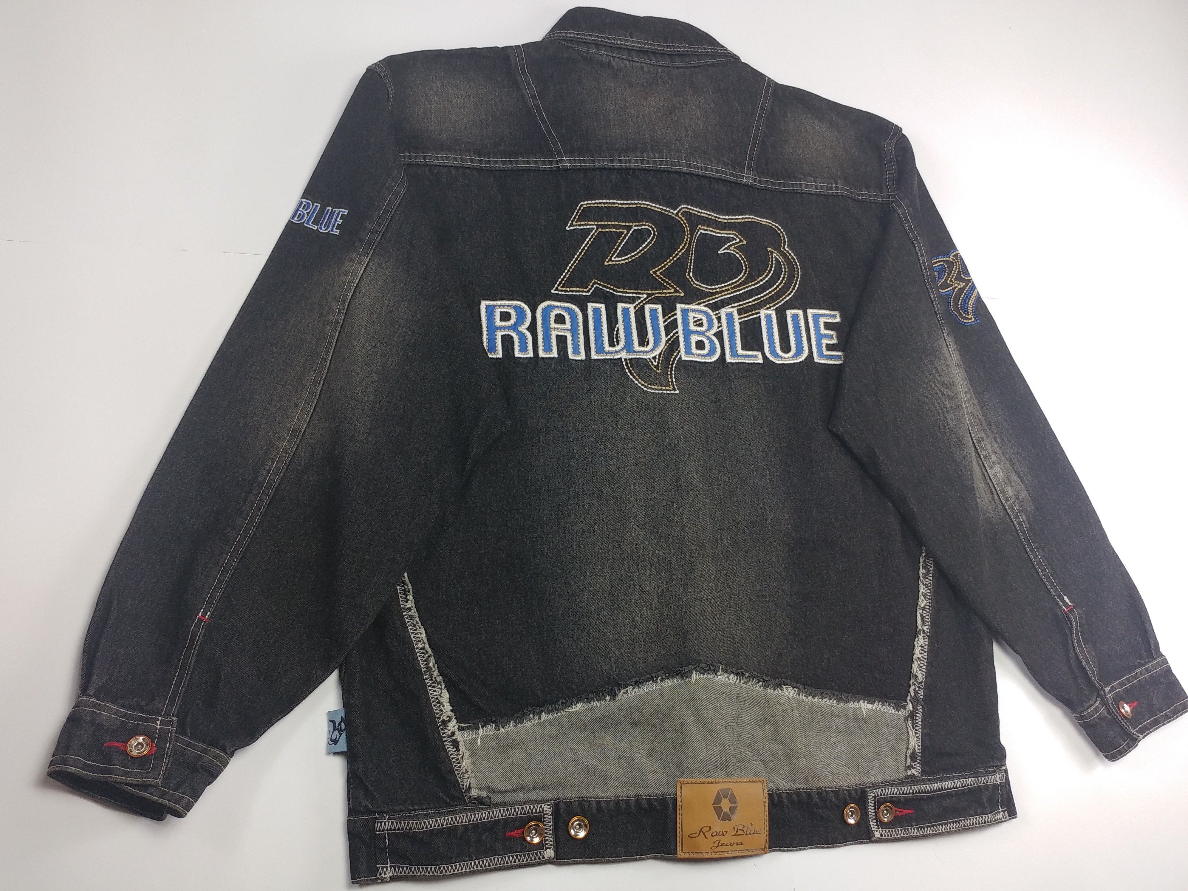 Vintage Raw Blue jacket, vintage denim jacket, 90s hip hop, 1990s XL Size US XL / EU 56 / 4 - 3 Thumbnail