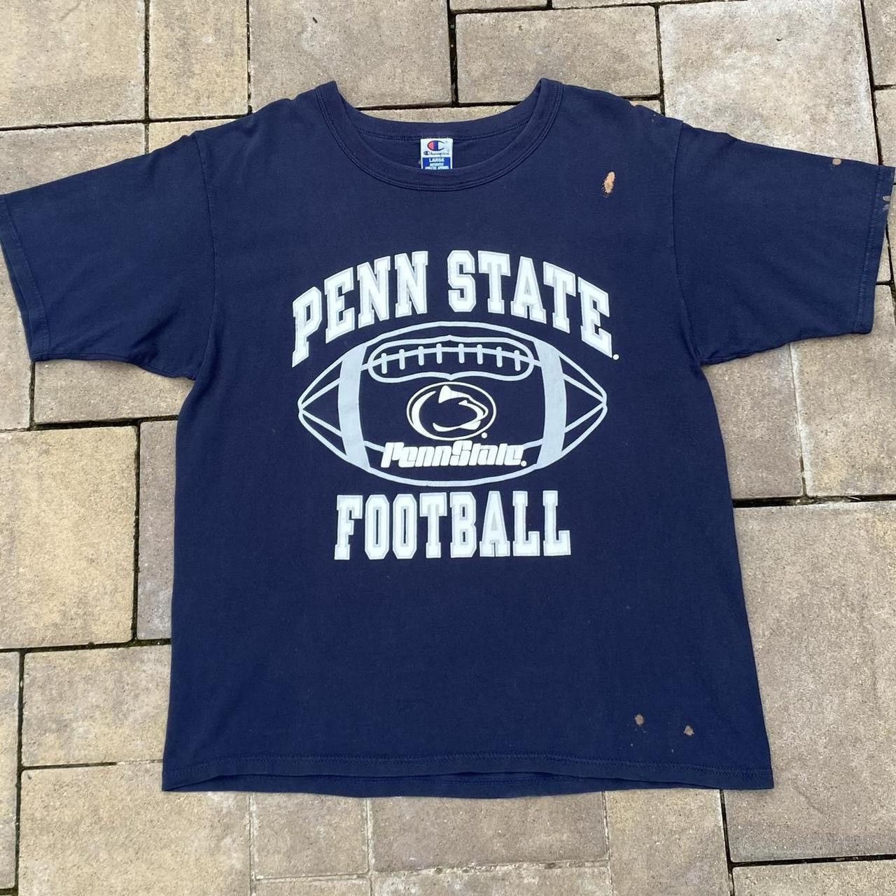 Champion × Vintage Vintage 90s Champion Penn State Football University Tshirt Size US L / EU 52-54 / 3 - 1 Thumbnail