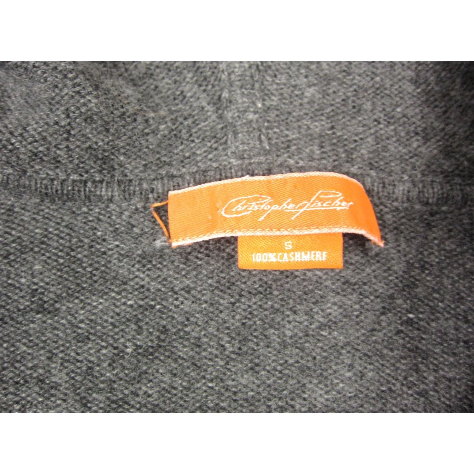 Vintage Christopher Fischer Women Gray Cashmere Hooded Cardigan Sweater Small Open Front Size S / US 4 / IT 40 - 5 Thumbnail