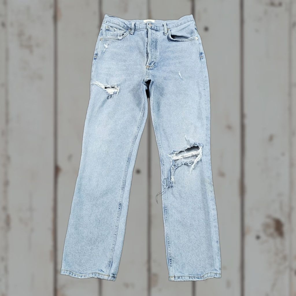 Citizens Of Humanity VINTAGE Citizens of Humanity Jeans Women's Straight Crop Distressed Jolene 25x26 Blue 90s Size 25" / US 0 / IT 36 - 1 Thumbnail