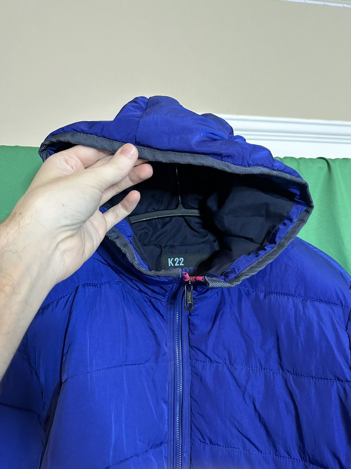 Scotch & Soda Zip-up hooded blue puffer coat Size US XL / EU 56 / 4 - 8 Thumbnail