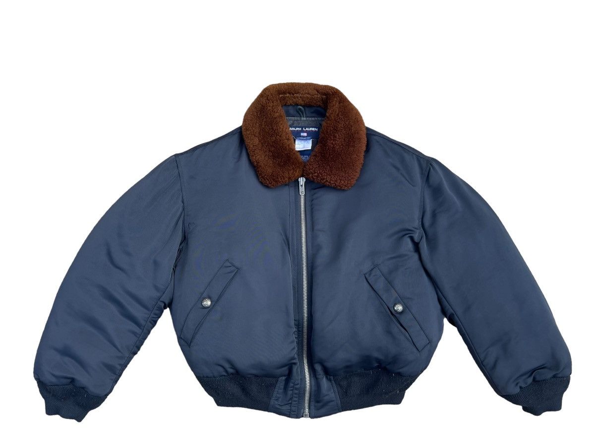 Vintage 90s RL Polo Sport Down Puffer Bomber Jacket