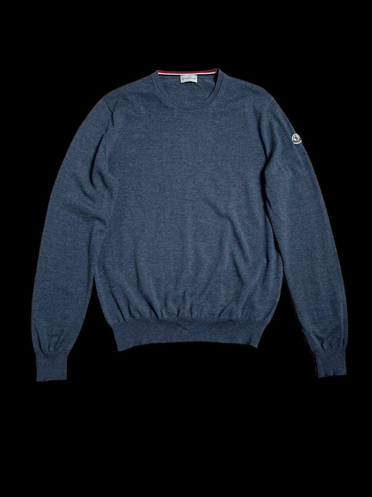 image of Moncler Virgin Wool Sweater (L) in Grey, Men's (Size Large)
