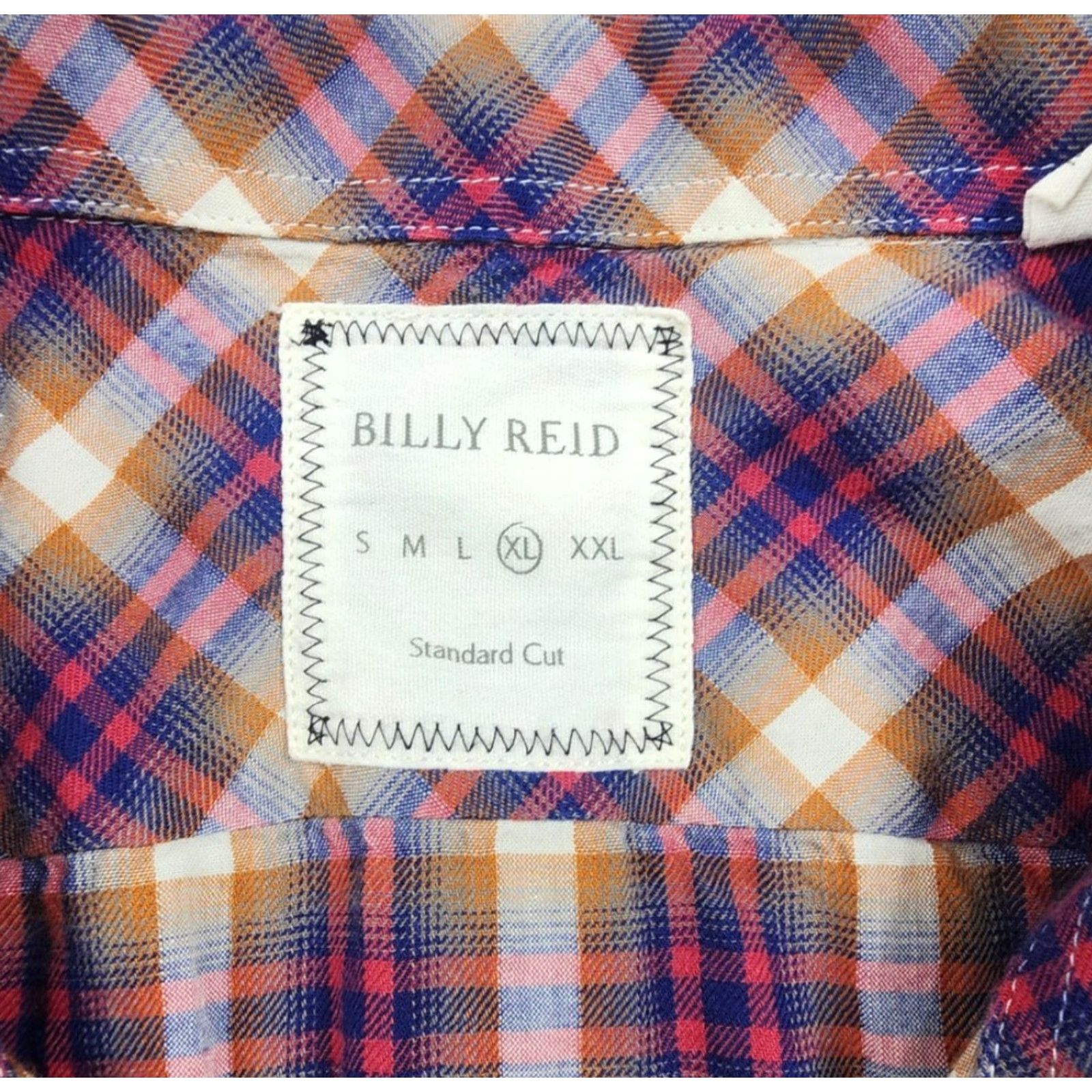 Billy Reid Billy Reid Shirt Mens XL Multicolor Plaid Button-Up Long Sleeve Standard Cut Size US XL / EU 56 / 4 - 5 Thumbnail
