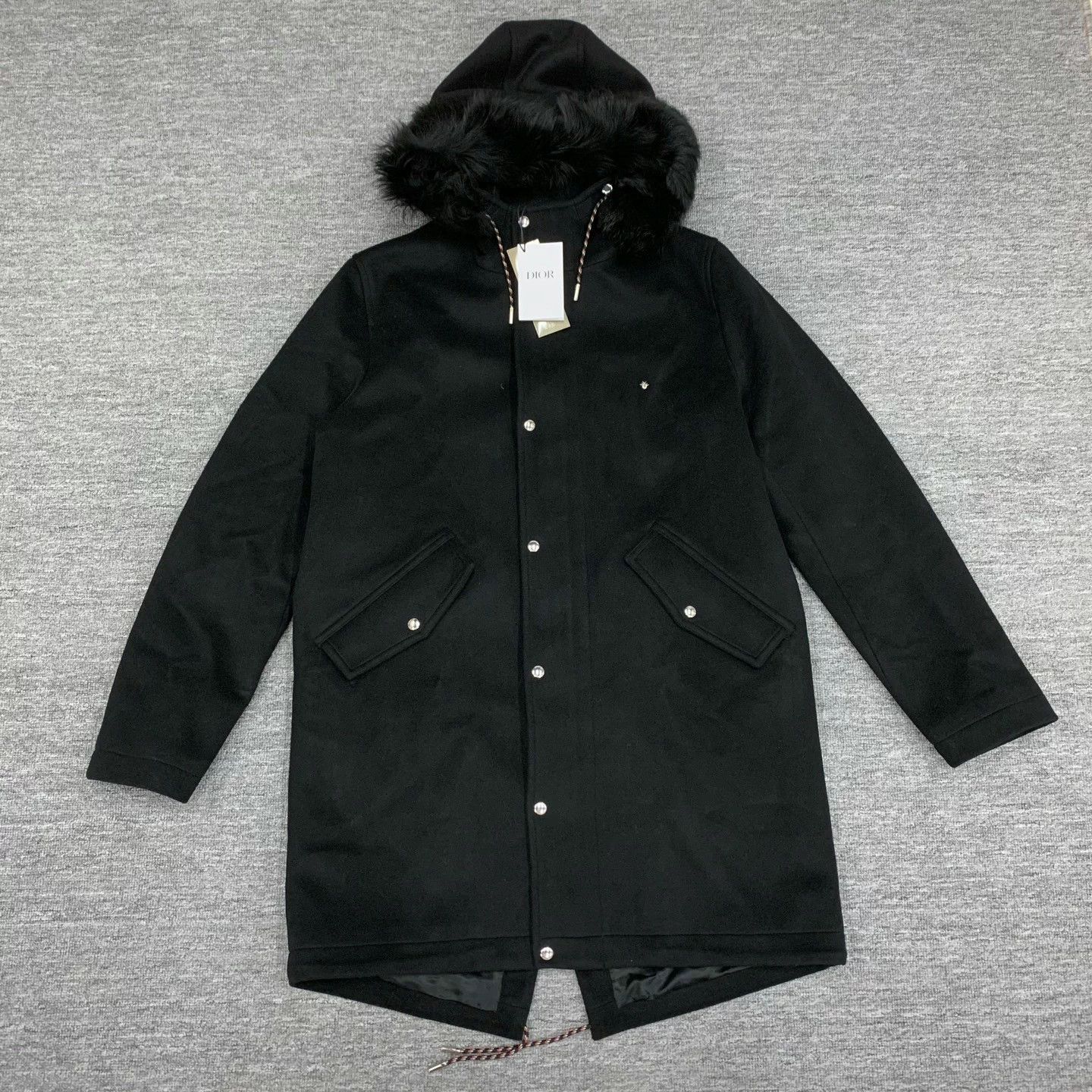 Dior Dior black wool parka coat Size M / US 6-8 / IT 42-44 - 1 Thumbnail
