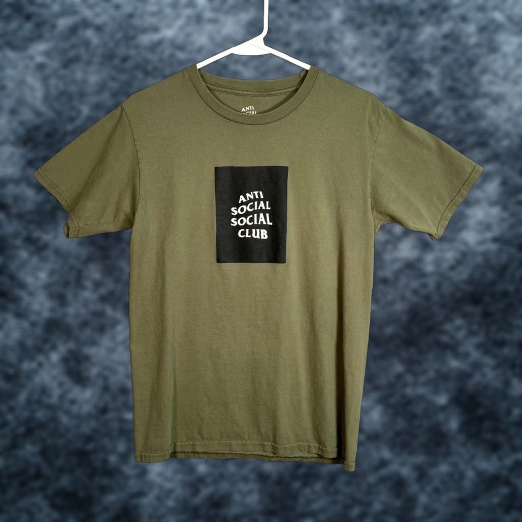 Anti Social Social Club VINTAGE Anti Social Social Club Mens Small Olive Green Graphic T Shirt 100% Cotton Size US S / EU 44-46 / 1 - 1 Thumbnail